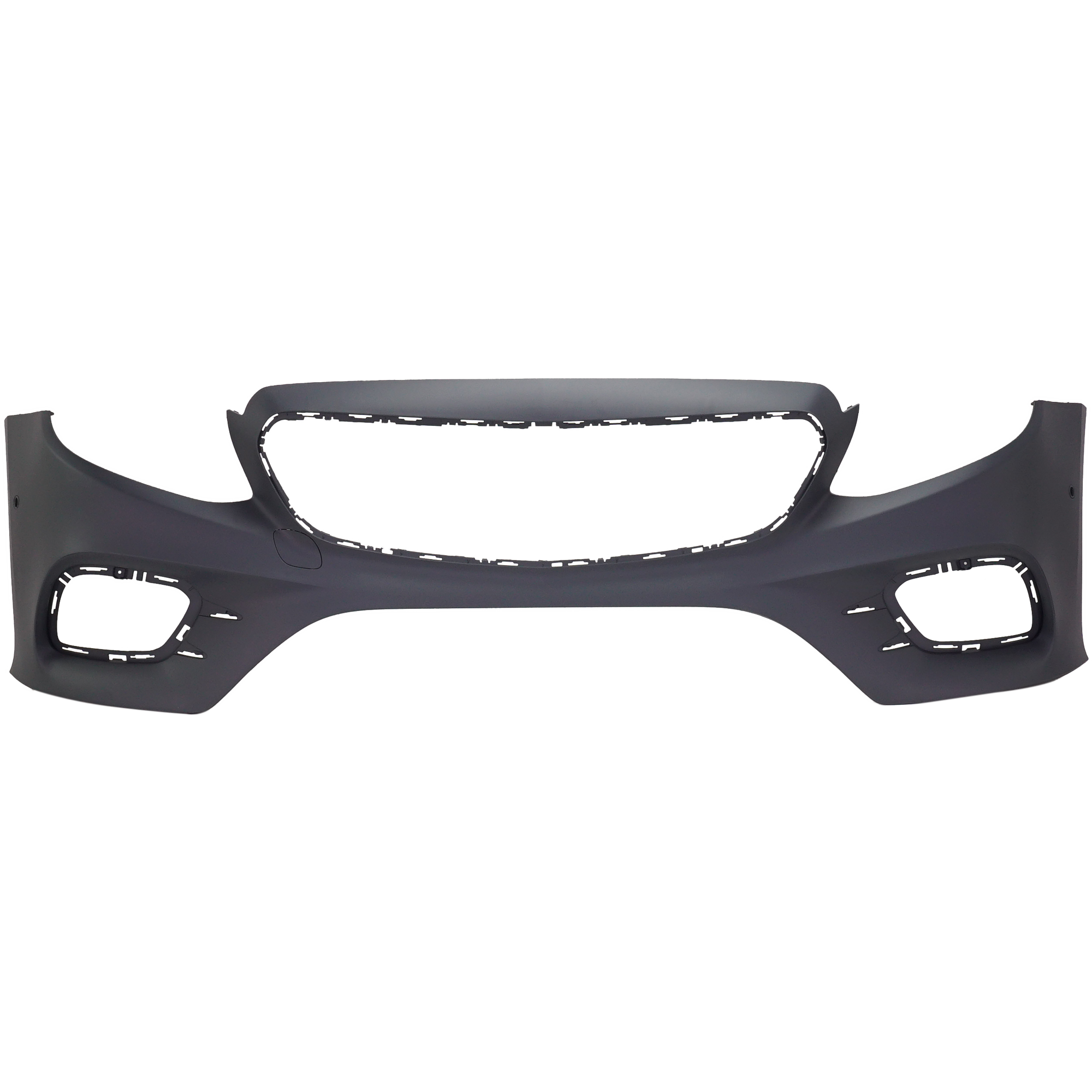 AM E400 E450-18-20 FRONT BUMPER COVER Primed w AMG Styling Package w Active Park Assist Sensor Holes Coupe Convertible SKU RM76010051P Partslink MB1000589 OEM 23888570009999