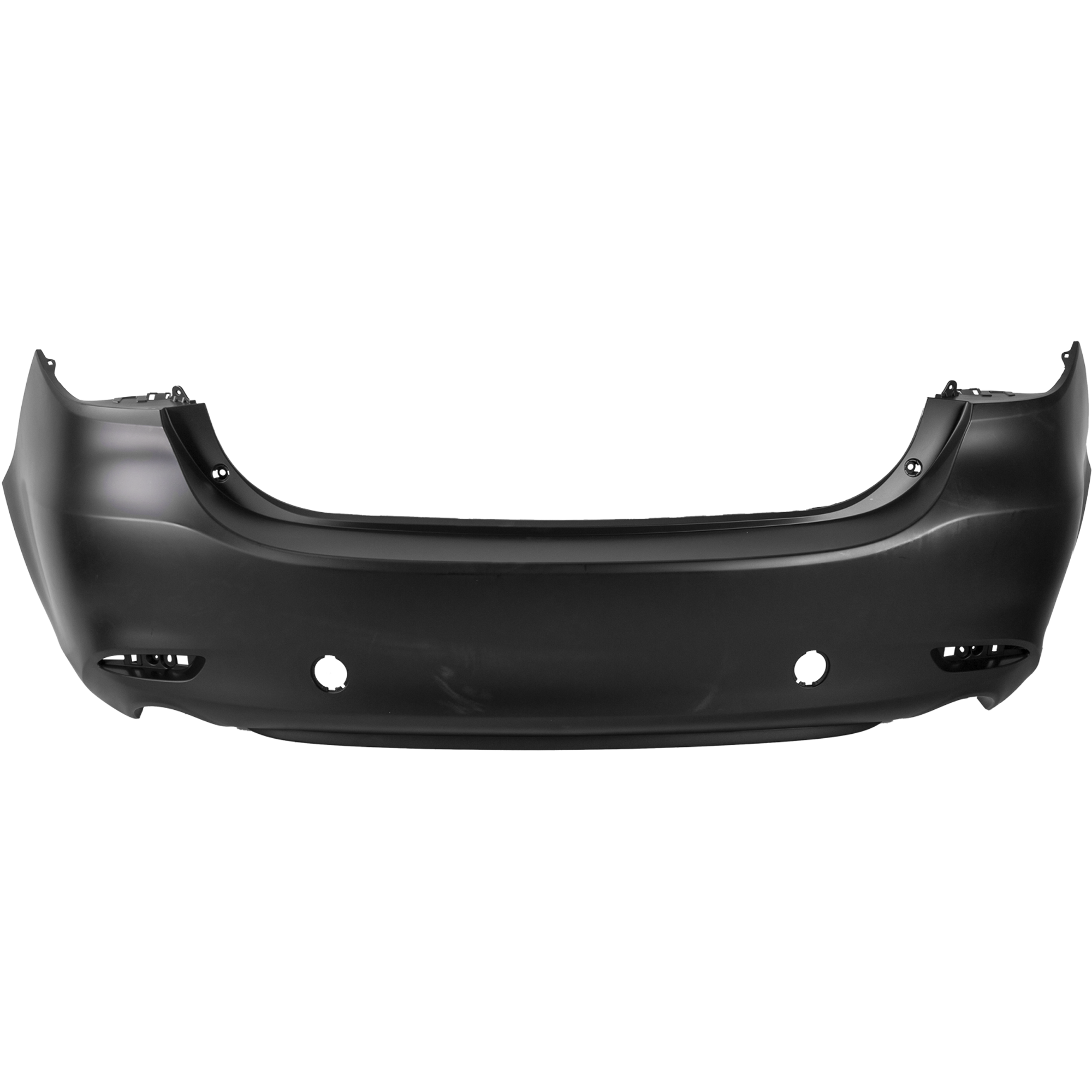 AM MAZDA 6-18-21 REAR BUMPER COVER Primed w Black Trim w o Parking Aid Sensor Holes SKU RM76010079P Partslink MA1100227 OEM GBVG50221BBB