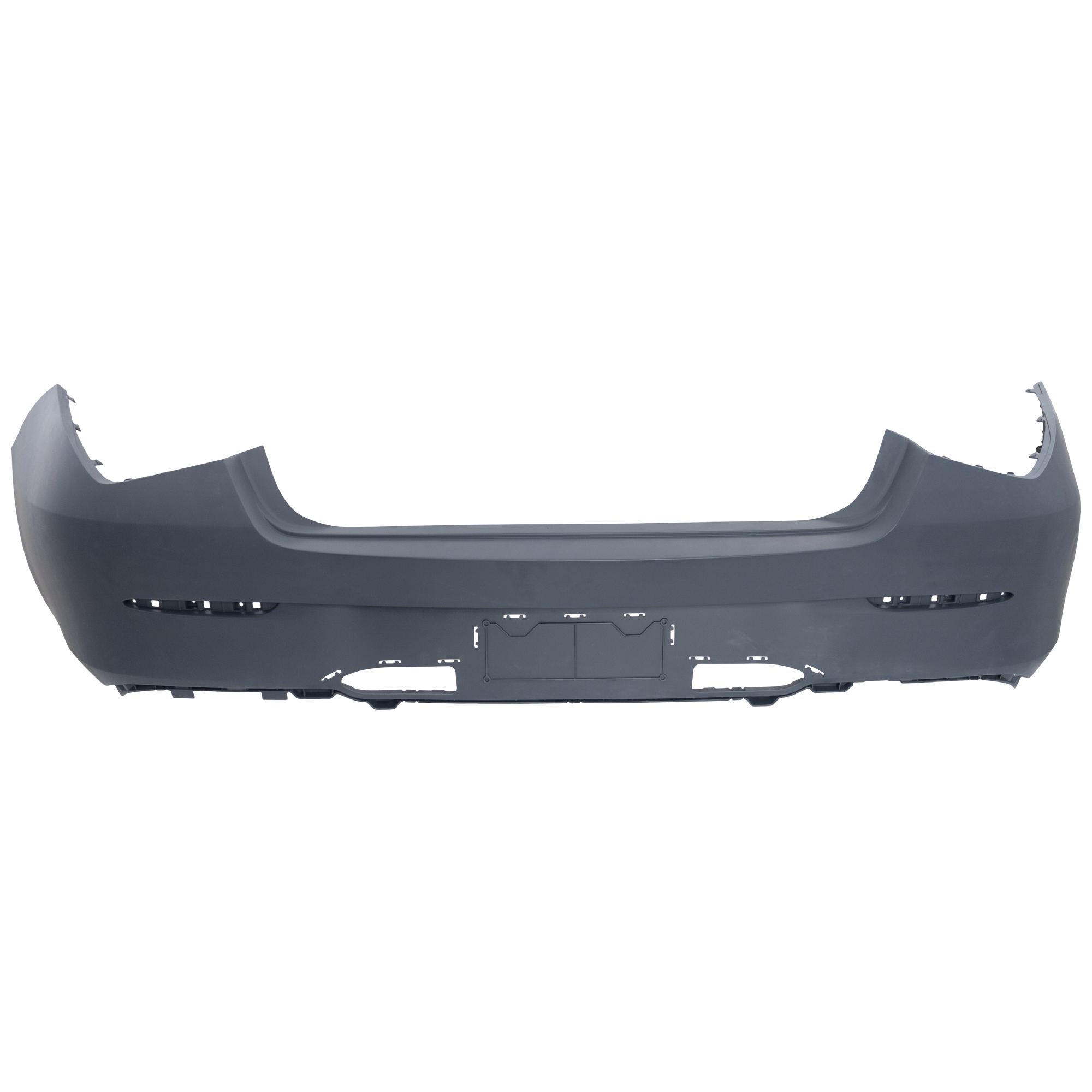 AM CLA250-20-22 REAR BUMPER COVER Primed w o AMG Styling w o Active Park Assist Sensor Holes SKU RM76010098P Partslink MB1100456 OEM 11888552029999