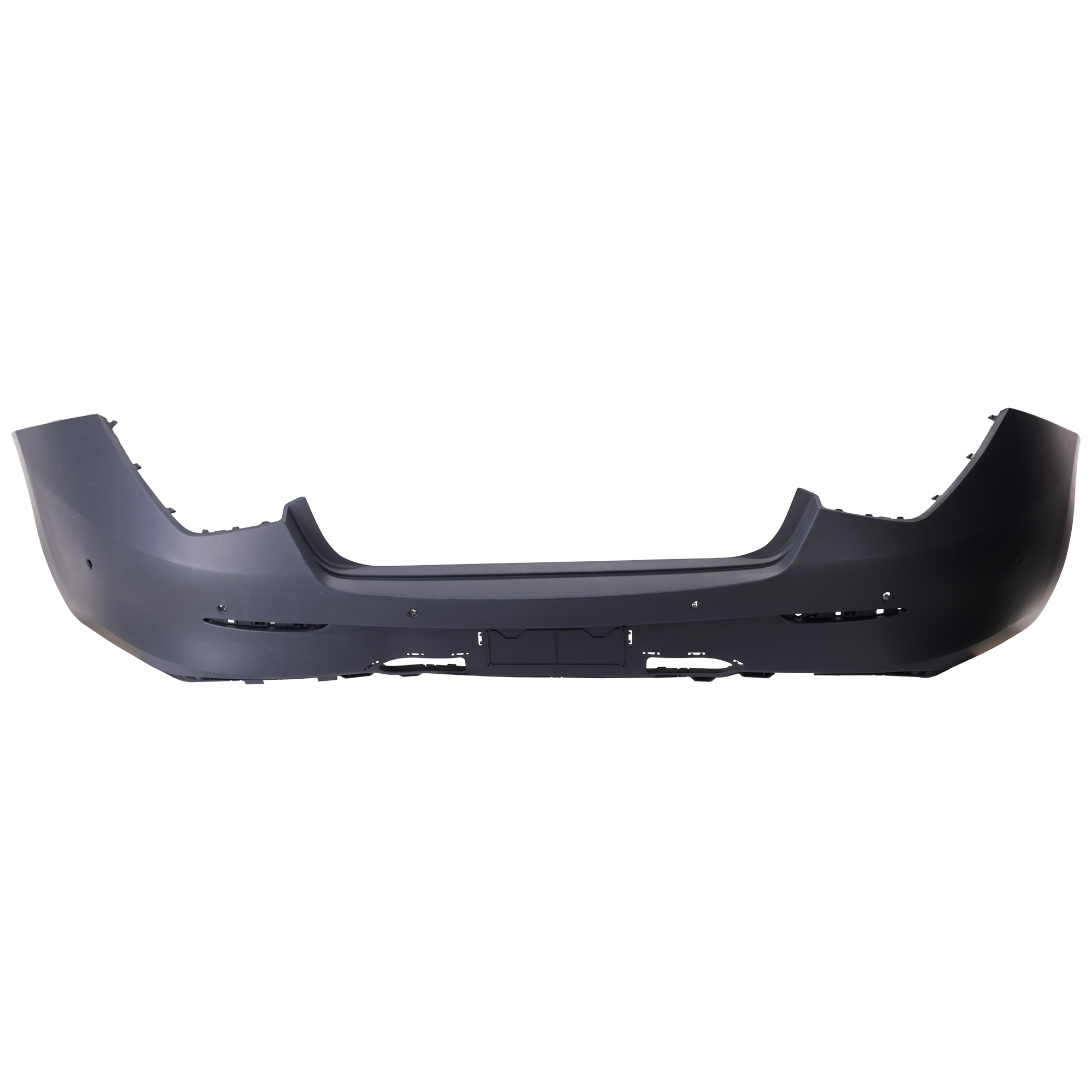 AM CLA250-20-22 REAR BUMPER COVER Primed w o AMG Styling w Active Park Assist Sensor Holes SKU RM76010099P Partslink MB1100457 OEM 11888513039999