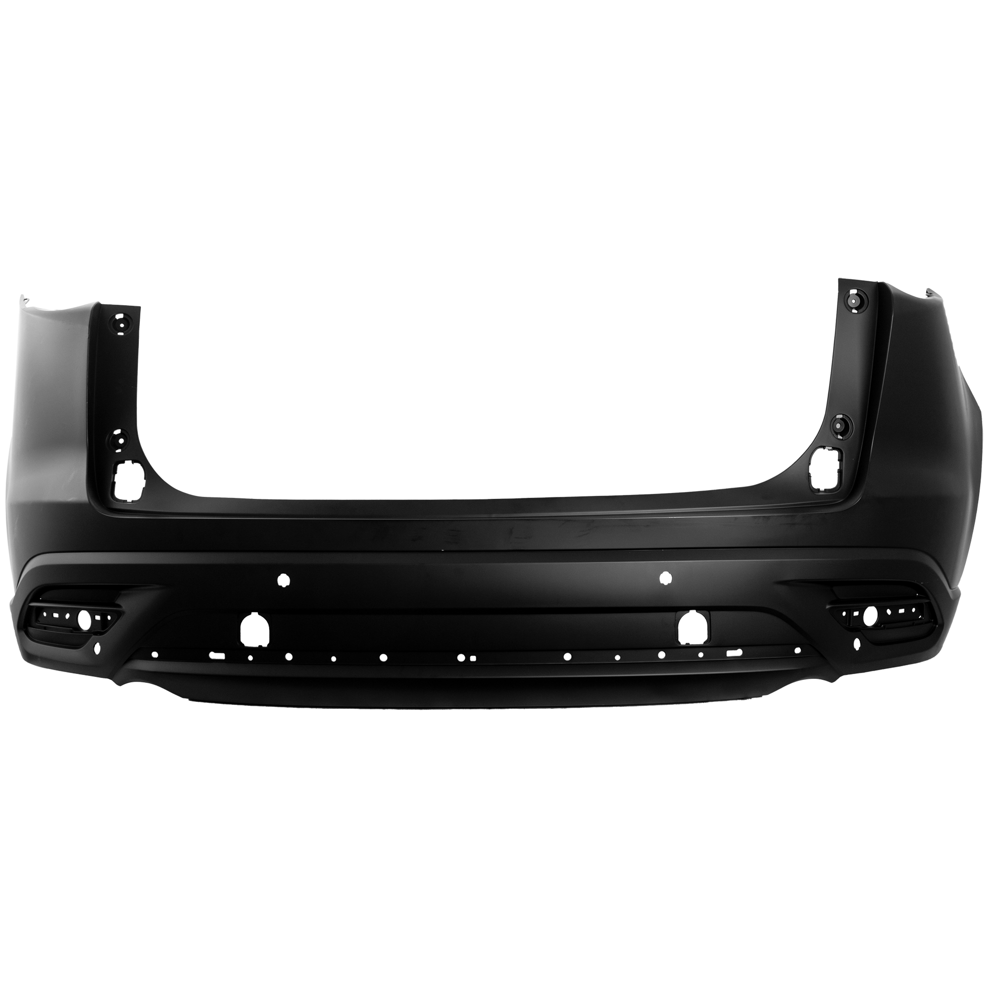 AM CX 9-20-23 REAR BUMPER COVER Primed w Parking Aid Sensor Holes Hands Free Liftgate and Holes for Chrome Trim SKU RM76010101P Partslink MA1100236 OEM TA0A50221BB