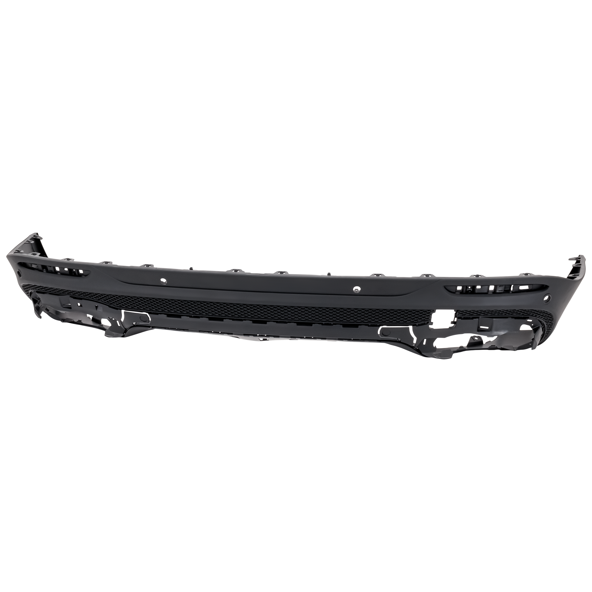 AM GLB250-20-23 GLB35 AMG 21-23 REAR BUMPER COVER Lower Textured w Active Park Assist Sensor Holes GLB250 w AMG Body Styling SKU RM76010125 Partslink MB1115132 OEM 2478858702