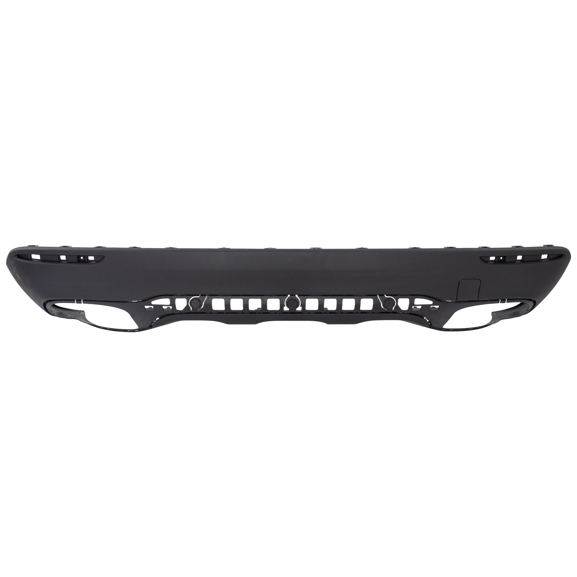 AM GLA250-21-23 REAR BUMPER COVER Textured Lower w o AMG Body Styling w Active Park Assist Sensor Holes SKU RM76010144 Partslink MB1115134 OEM 2478853104