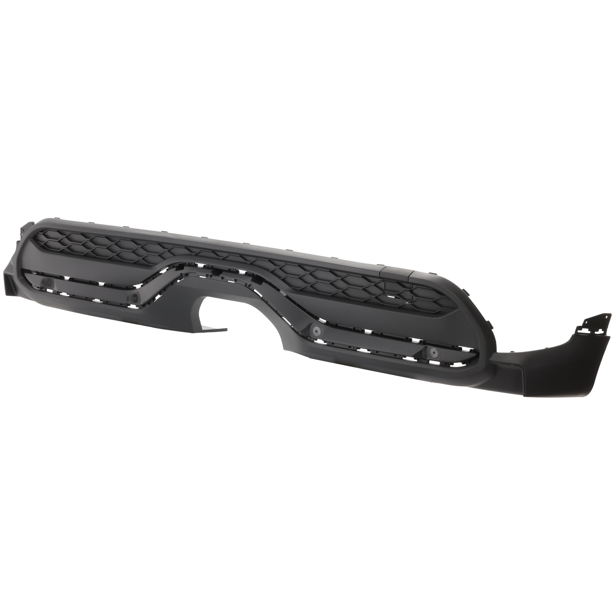 AM COOPER 21-23 REAR BUMPER COVER Lower Panel Textured Black w o Park Distance Assist Sensor Holes 4 Door Hatchback S Model SKU RM76010161 Partslink MC1195104 OEM 51125A3CAD1