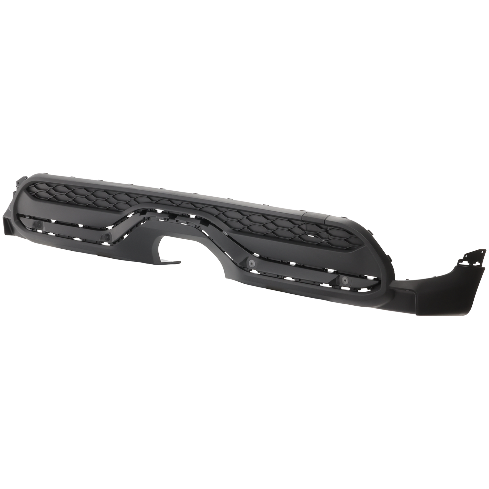 AM COOPER 21-23 REAR BUMPER COVER Lower Panel Textured Black w o Park Distance Assist Sensor Holes and John Cooper Works Package 2 Door Hatchback S Model SKU RM76010162 Partslink MC1195106 OEM 51125A3C9B9