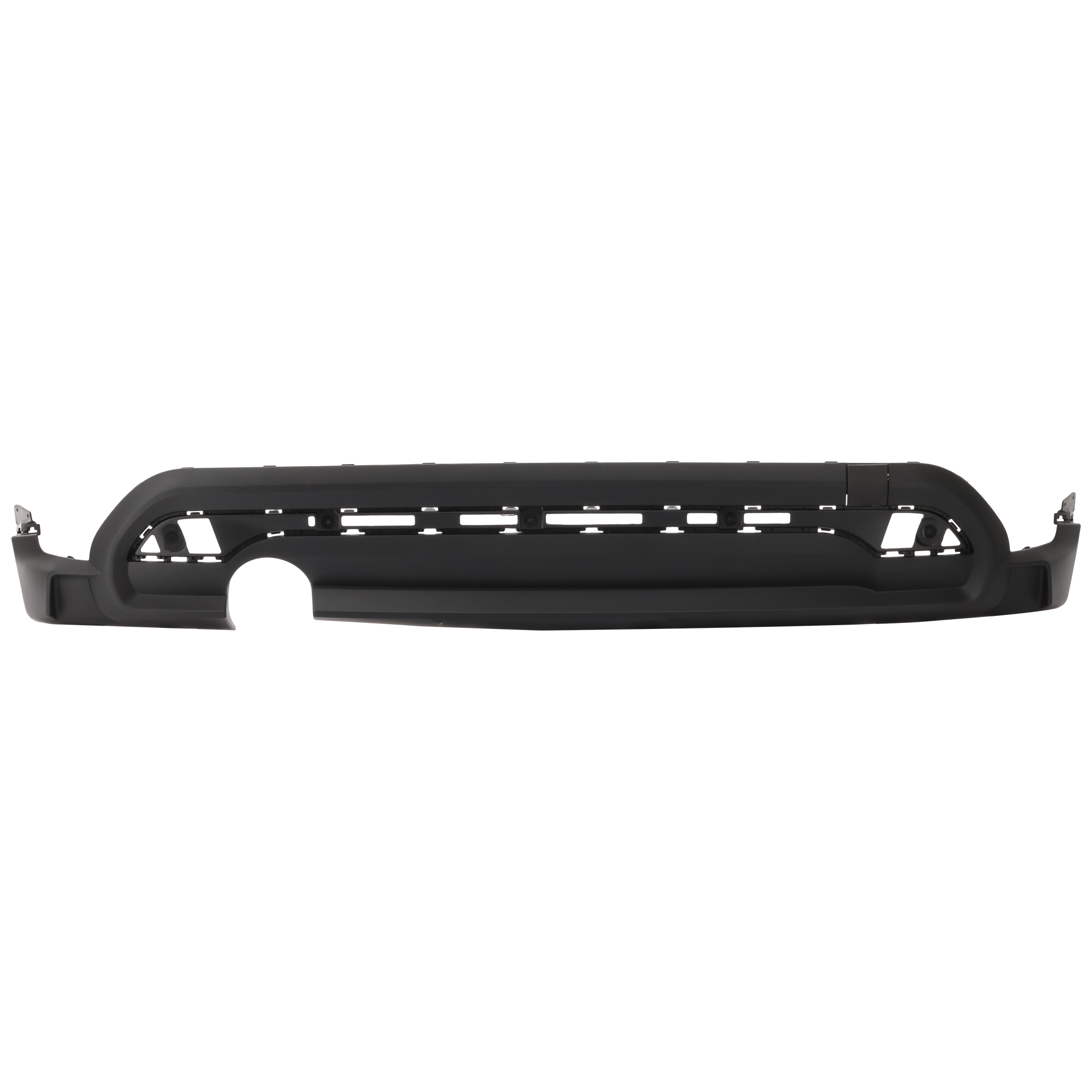 AM COOPER 22-23 REAR BUMPER COVER Lower Panel Textured Black w o Park Distance Assist Sensor Holes and John Cooper Works Package Base Model SKU RM76010163 Partslink MC1195107 OEM 51125A3C9B2