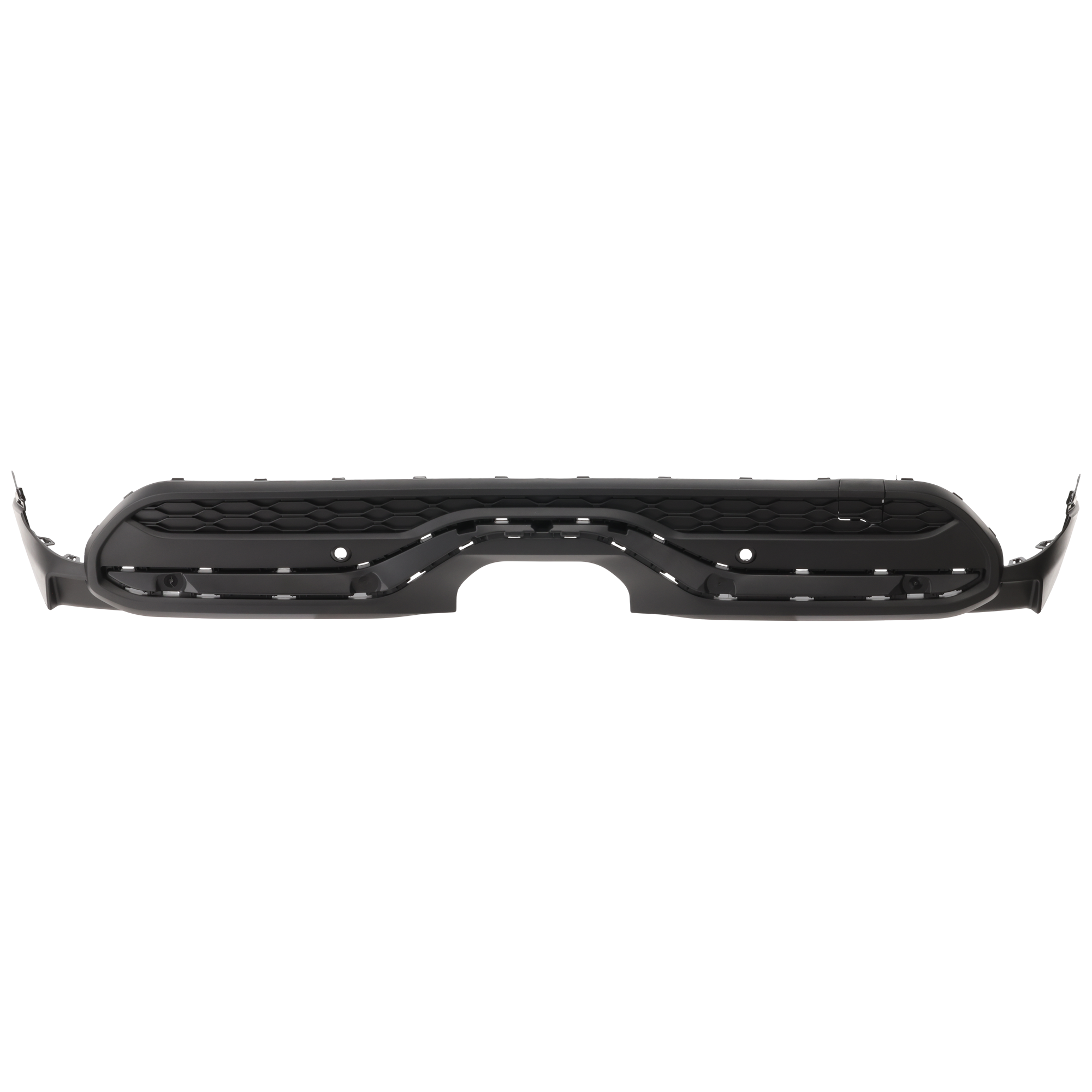AM COOPER 22-24 REAR BUMPER COVER Lower Panel Textured S Model w Park Distance Control Sensor Holes 4 Door Hatchback SKU RM76010199 Partslink MC1195105 OEM 51125A3CAD3