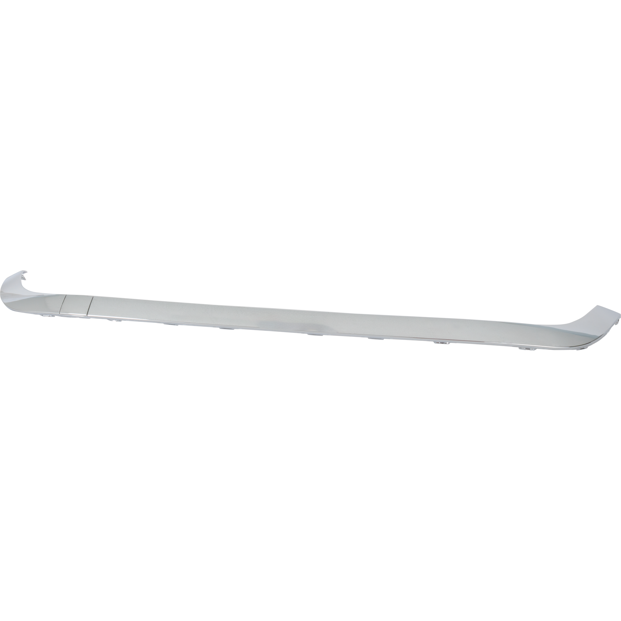 AM GL CLASS 13-16 REAR BUMPER MOLDING Upper Chrome w o AMG Package w o Exhaust Tip Holes SKU RM76350019 Partslink MB1114111 OEM 1668851001-1668851274