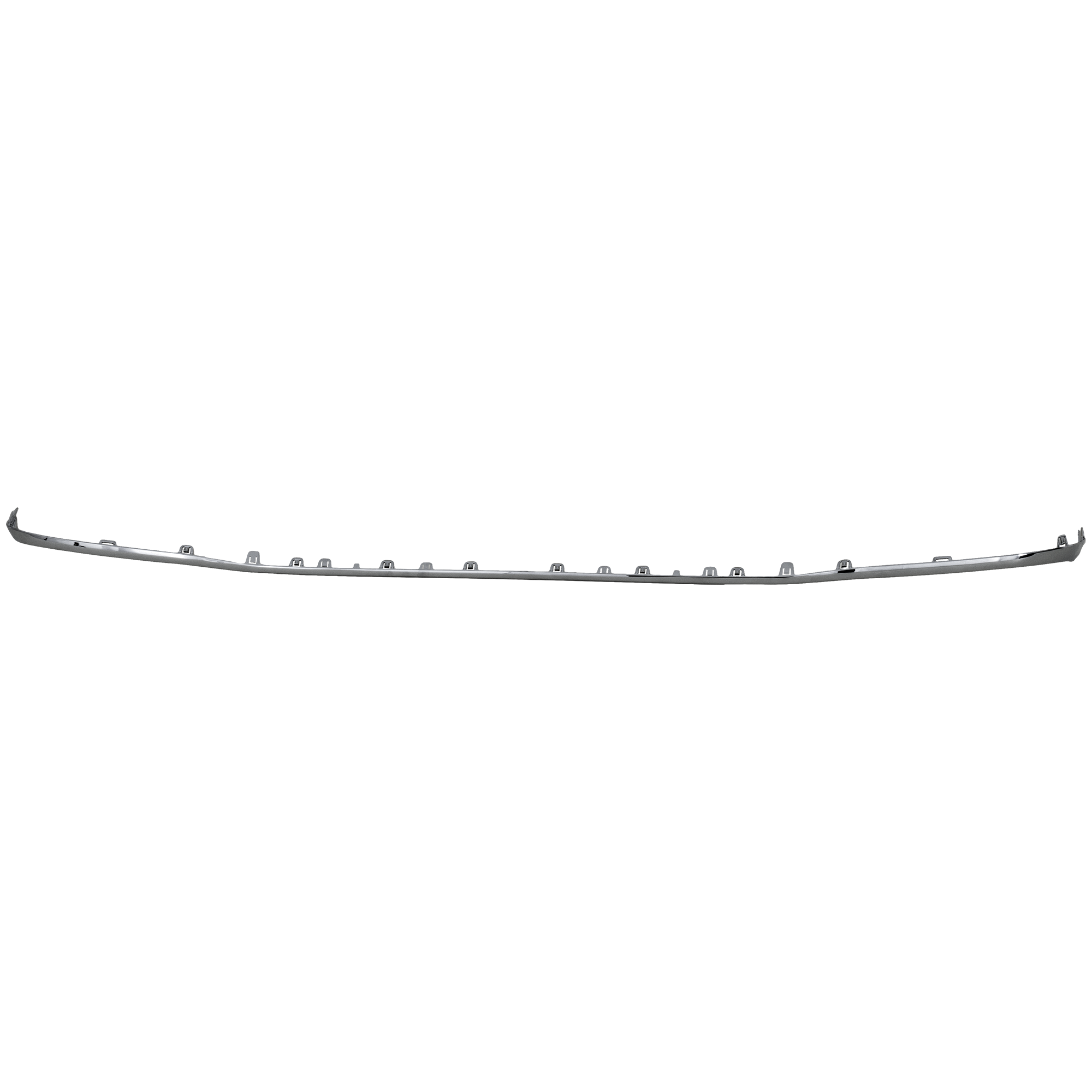 AM E53 E63-21-22 REAR BUMPER MOLDING Lower Center Chrome Sedan Wagon w o Carbon Fiber Package SKU RM76350034 Partslink MB1144146 OEM 2138856405