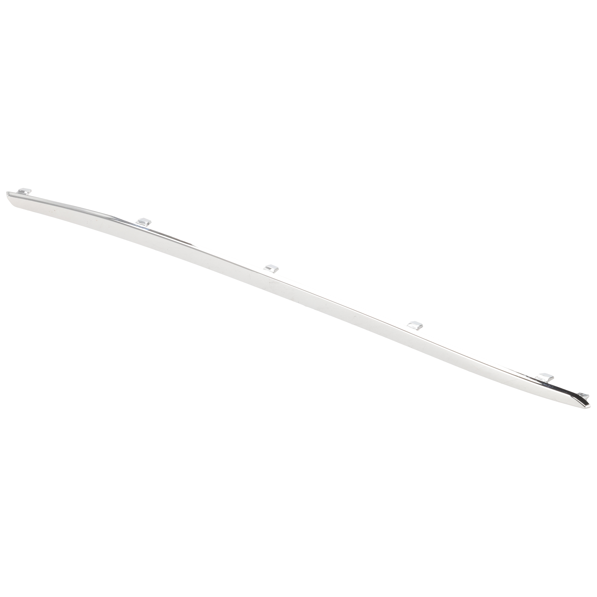 AM E CLASS 14-17 REAR BUMPER MOLDING LH Side Impact Strip Chrome w o AMG Package SKU RM76350054 Partslink MB1158115 OEM 2078800182