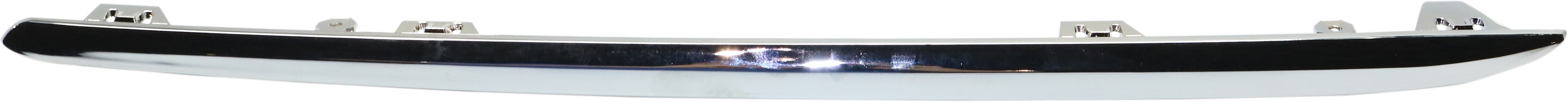 AM E CLASS 14-16 REAR BUMPER MOLDING LH Impact Strip Chrome w o AMG Styling Pkg. Sedan SKU RM76370002 Partslink MB1158113 OEM 2128853521