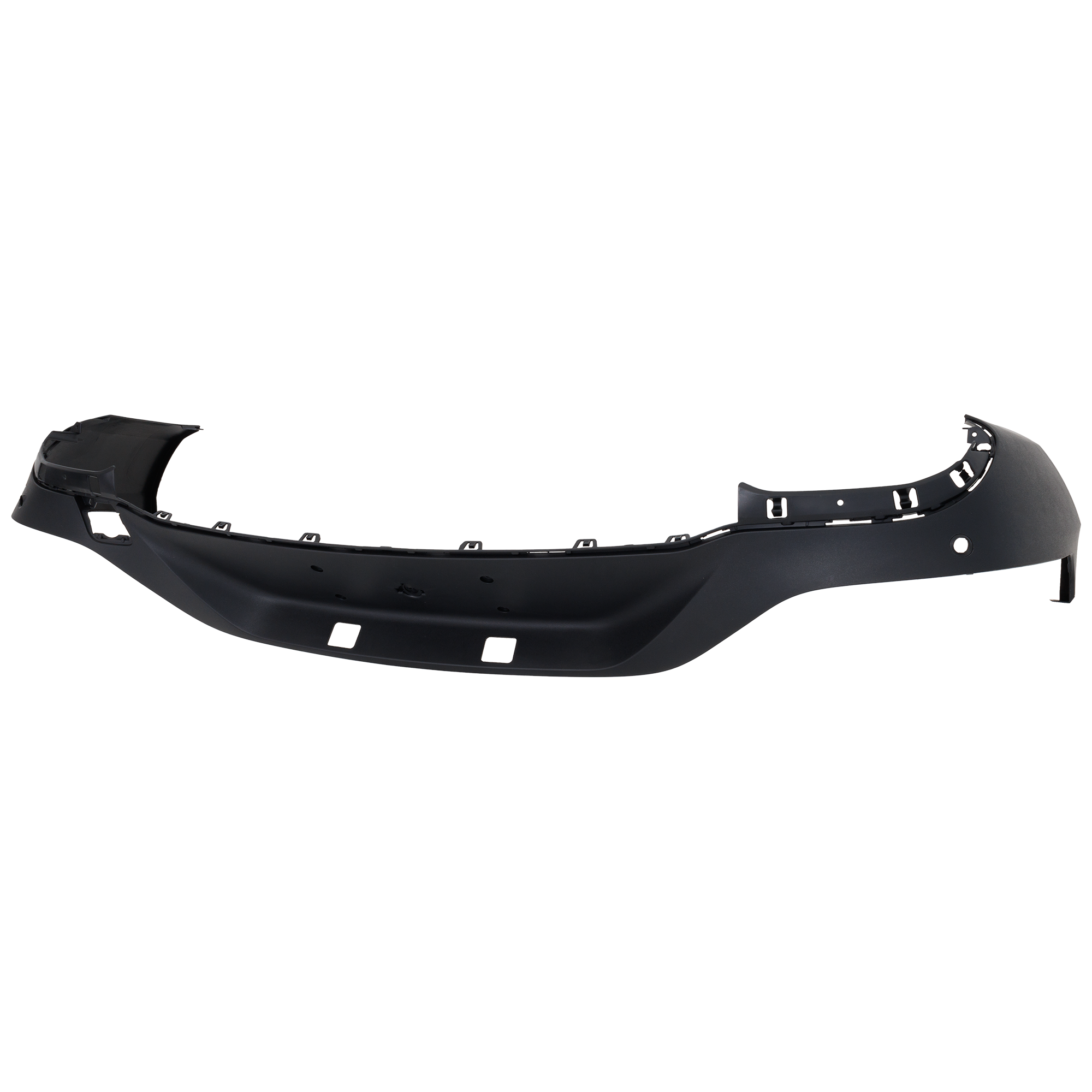AM GLC300-20-22 REAR LOWER VALANCE Plastic Textured Black w o AMG Styling Package w Active Park Assist Sensor Holes SKU RM76430038 Partslink MB1115126 OEM 2538852603