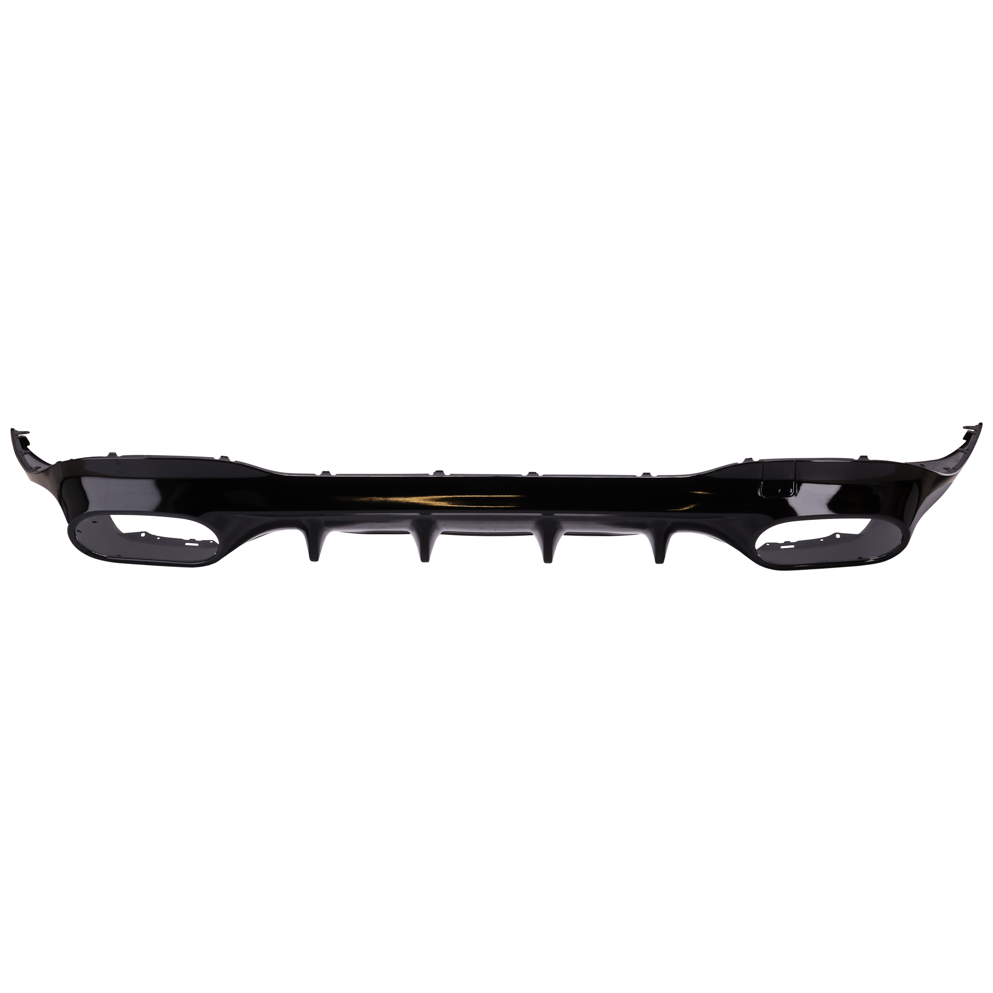 AM CLA35 AMG CLA45 AMG 20-23 REAR LOWER VALANCE Painted Black w AMG Aerodynamics Package SKU RM76430045 Partslink MB1195160 OEM 1188850003-1188850103