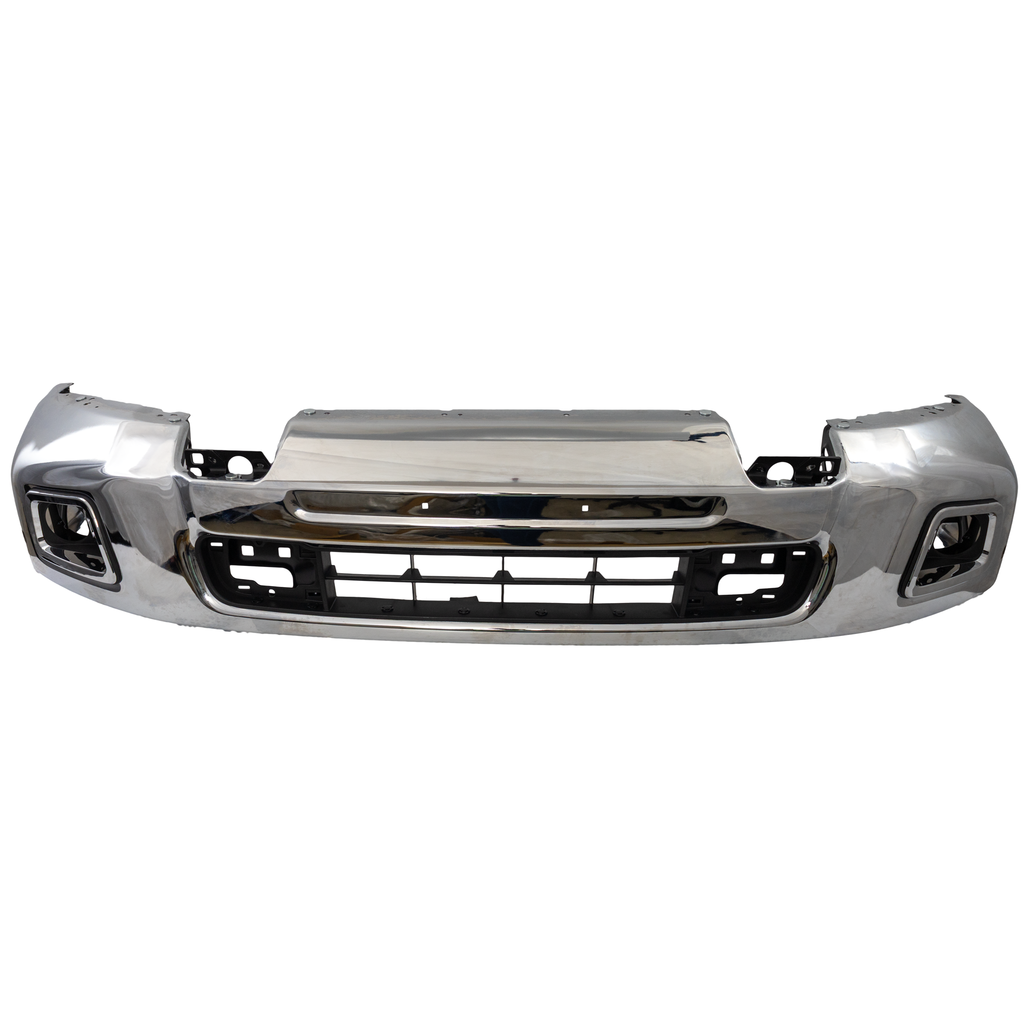 AM TITAN XD 16-19 FRONT BUMPER Chrome w Parking Aid Sensor Holes Crew SV Model Extended Standard Cab SKU RN01010005 Partslink NI1002151 OEM 62022EZ95A
