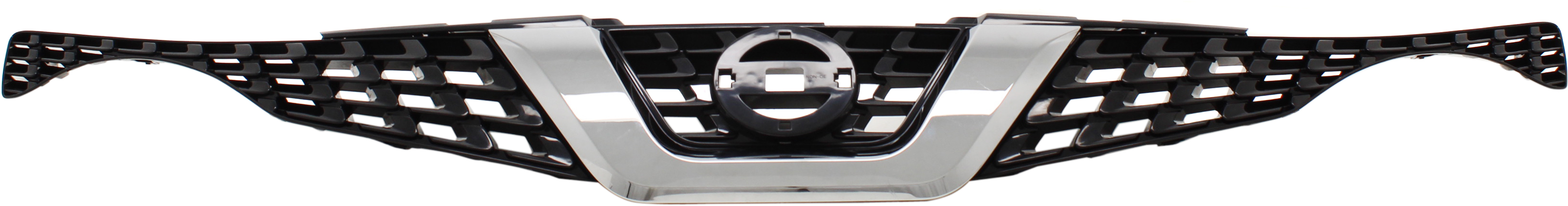 AM JUKE 15-17 GRILLE Paintable Shell and Insert w Chrome Molding w o Around View Monitor S SL SV Models CAPA SKU RN07010002Q Partslink NI1200275C OEM 620703YM0B