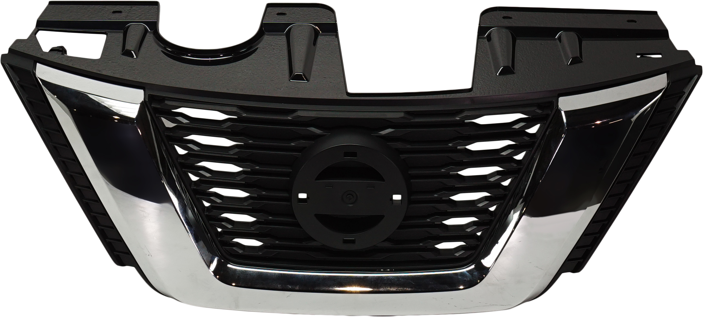 AM ROGUE 17-18 GRILLE Txtd Blk Chr Mldg S Jpn SL USA 17 SV w o Midnight Special Edition Pkg 17 Jpn Kor USA Built Vehicle Hybrid Models 17 w Pre Collision System Camera Hole SKU RN07010010 Partslink NI1200281 OEM 623106FL0B