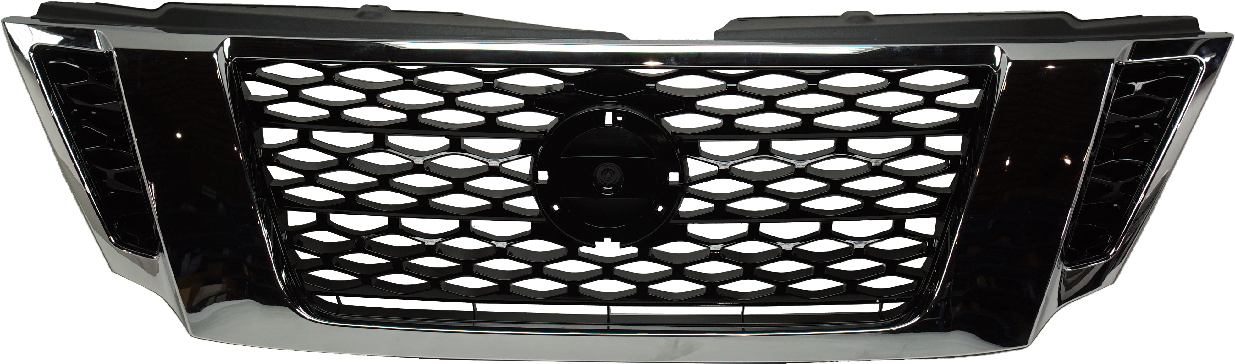 AM ARMADA 17-20 GRILLE Painted Black w Chrome Frame SL Platinum Models SKU RN07010012 Partslink NI1200287 OEM 623105ZW0B