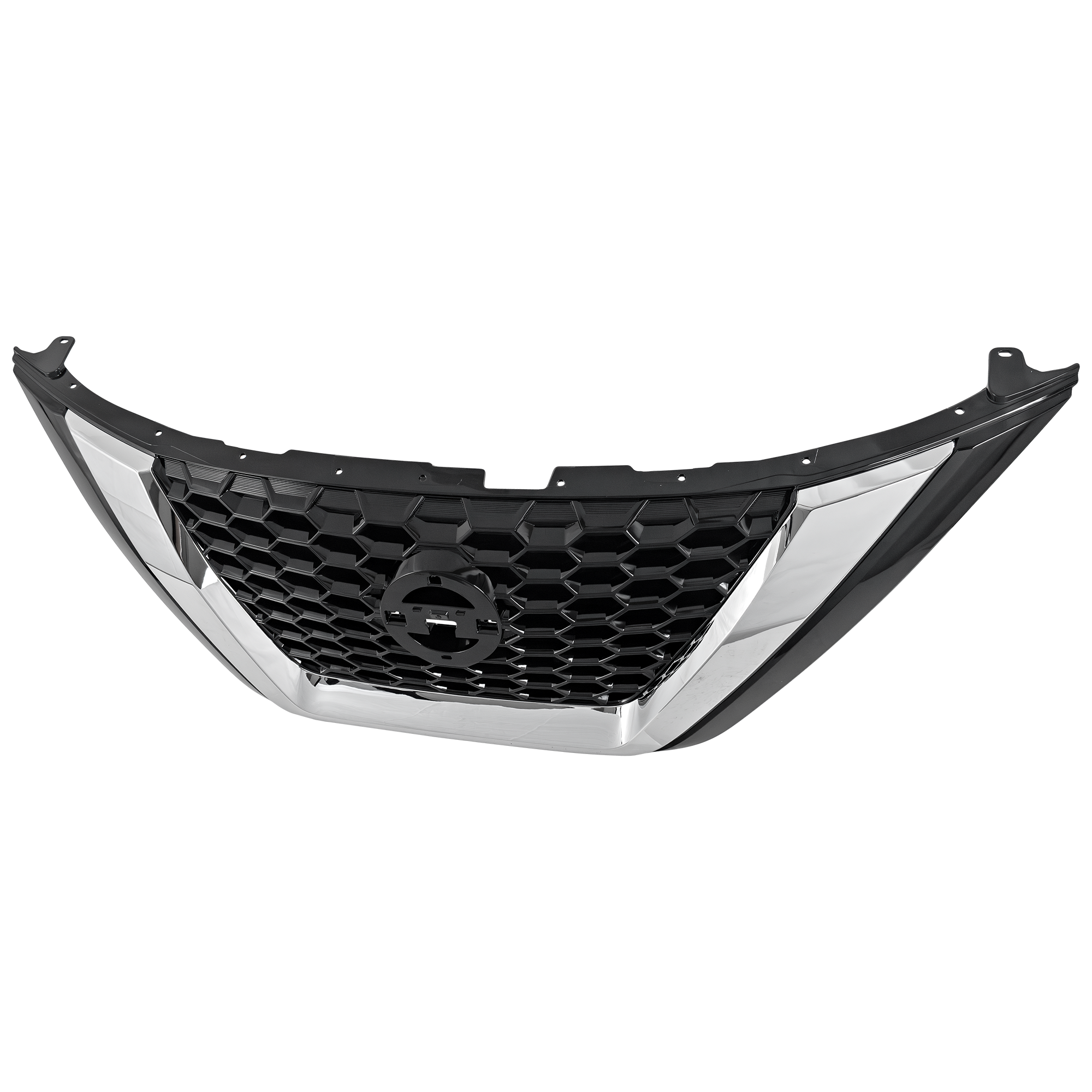 AM MURANO 19-24 GRILLE Painted Black Shell and Insert w Chrome Molding w o Midnight Special Edition Pkg. CAPA SKU RN07010034Q Partslink NI1200310C OEM 623109UF0A