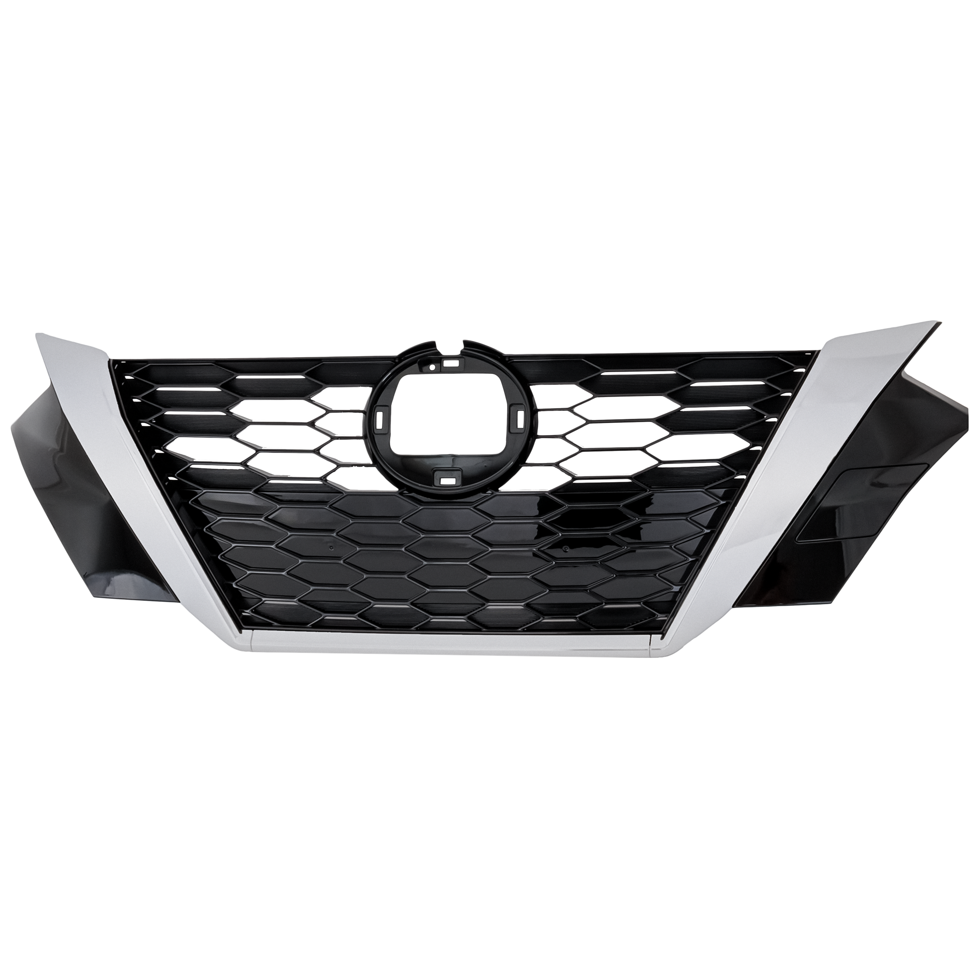 AM SENTRA 20-23 GRILLE Black Shell with Chrome Insert w Smoke Black Molding w Camera Hole SKU RN07010039 Partslink NI1200318 OEM 623106LD0B
