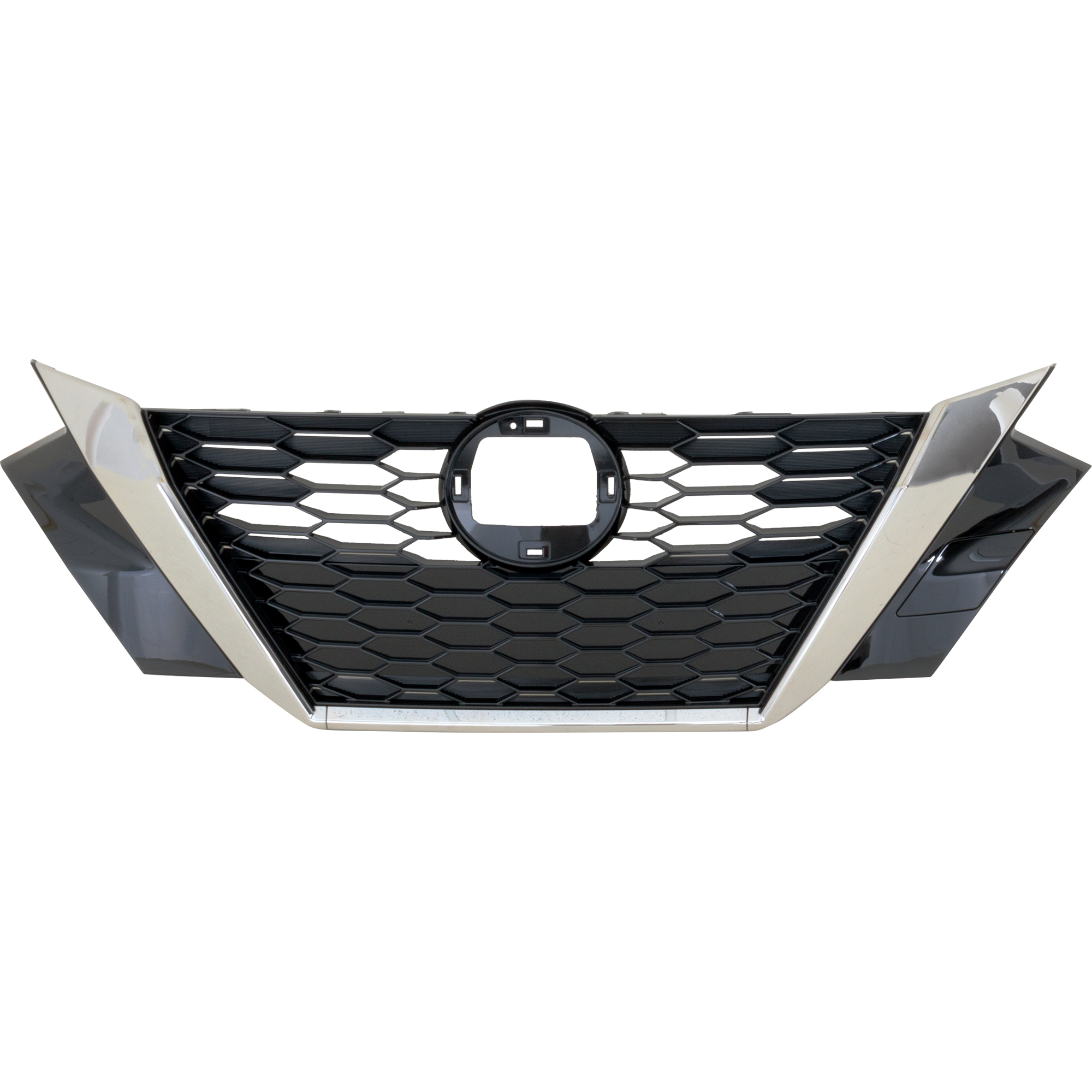 AM SENTRA 20-23 GRILLE Black Shell with Chrome Insert w Smoke Black Molding w o Camera Hole SKU RN07010040 Partslink NI1200317 OEM 623106LD0A