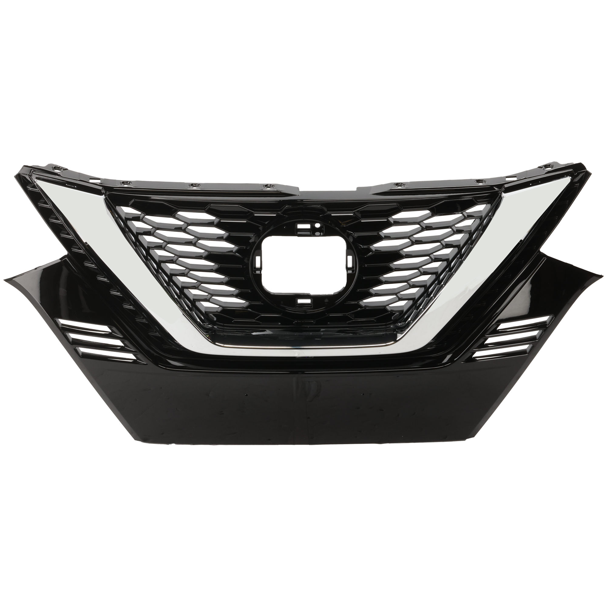 AM ROGUE SPORT 20-22 GRILLE Painted Black Shell and Insert w Chrome Molding w o Camera Hole SKU RN07010043 Partslink NI1200320 OEM 623106MR0A