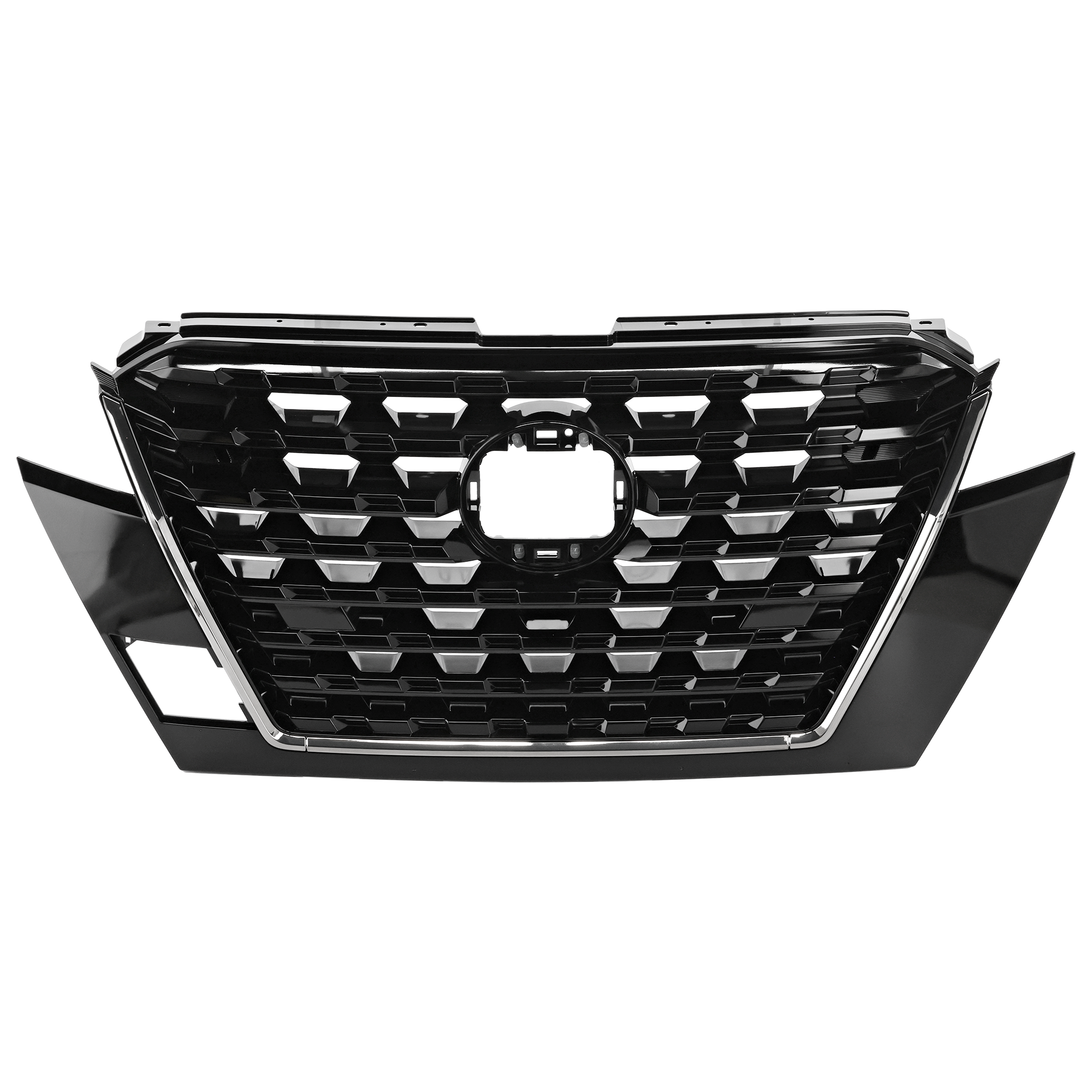 AM KICKS 21-24 GRILLE Painted Black Shell and Insert w Chrome Molding SR Model SKU RN07010045 Partslink NI1200325 OEM 623105R00D