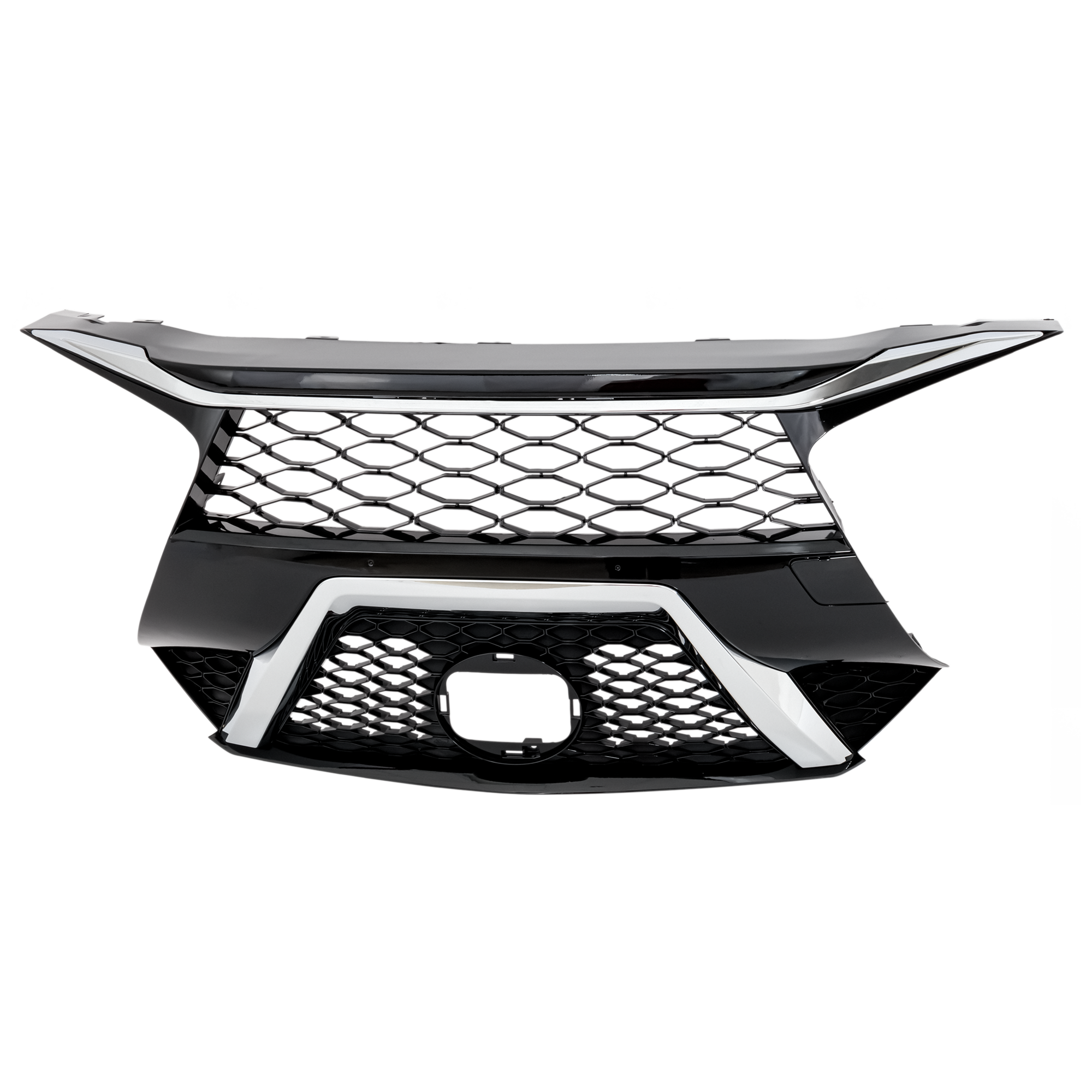 AM MAXIMA 19-19 GRILLE Painted Black Shell with Chrome Insert SR Model w o Premium Package w o Front View Camera SKU RN07010060 Partslink NI1200298 OEM 623109DJ0B