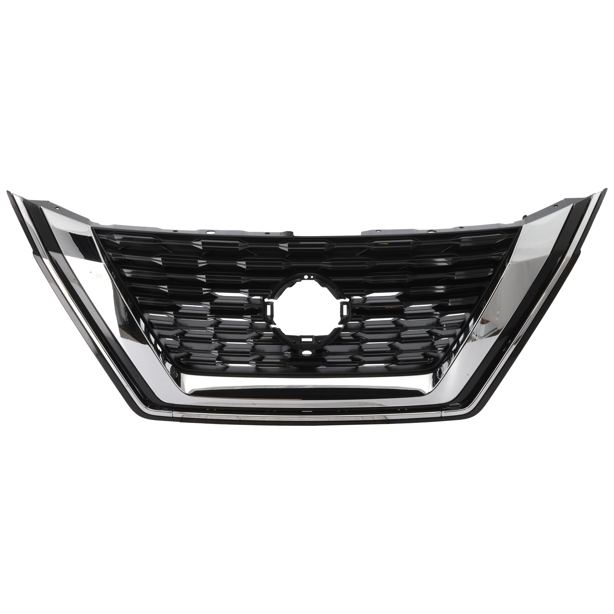 AM ROGUE 21-23 GRILLE Black Shell and Insert w Chrome Molding Platinum SL SV w o Midnight Special Edition Package Models Japan Built CAPA SKU RN07010067Q Partslink NI1200330C OEM 623106RA0B