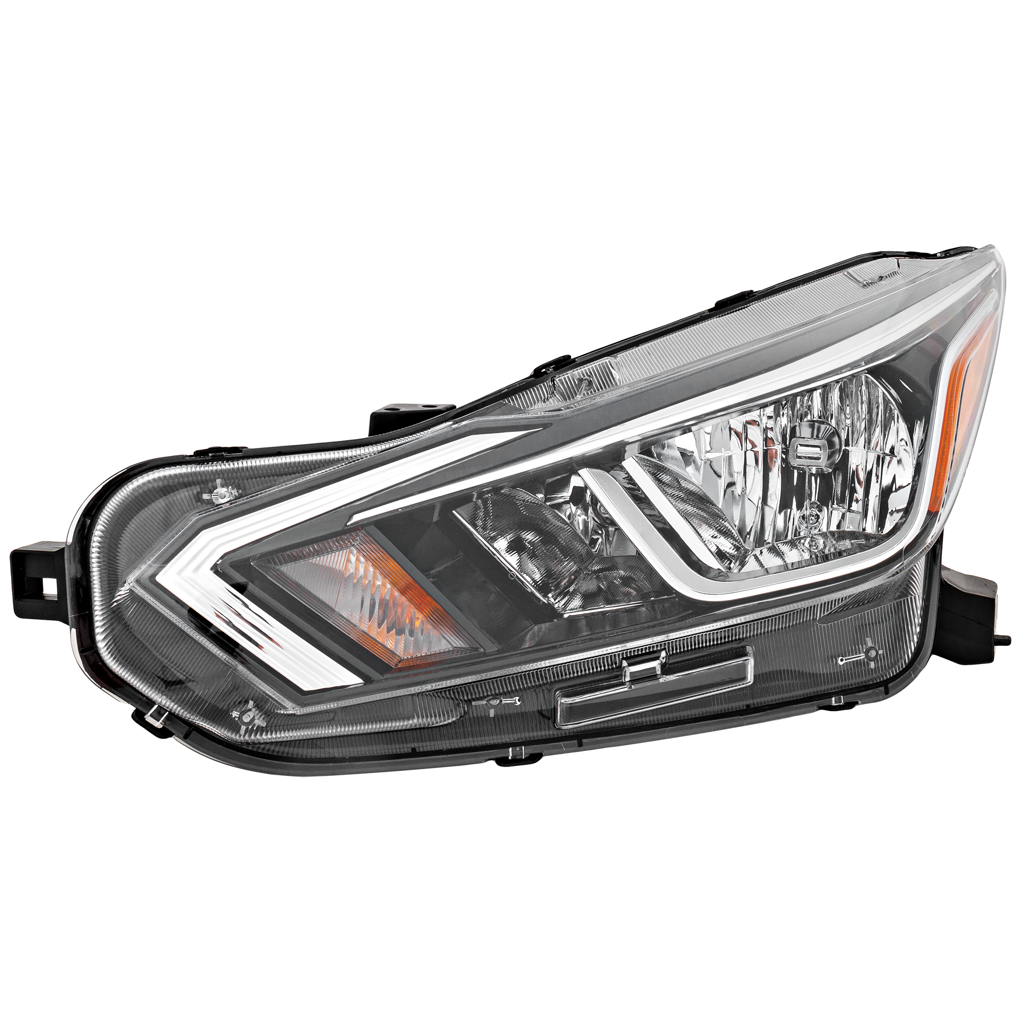 AM VERSA 20-22 HEAD LAMP LH Assembly Halogen CAPA SKU RN10010054Q Partslink NI2502273C OEM 260605EE0A