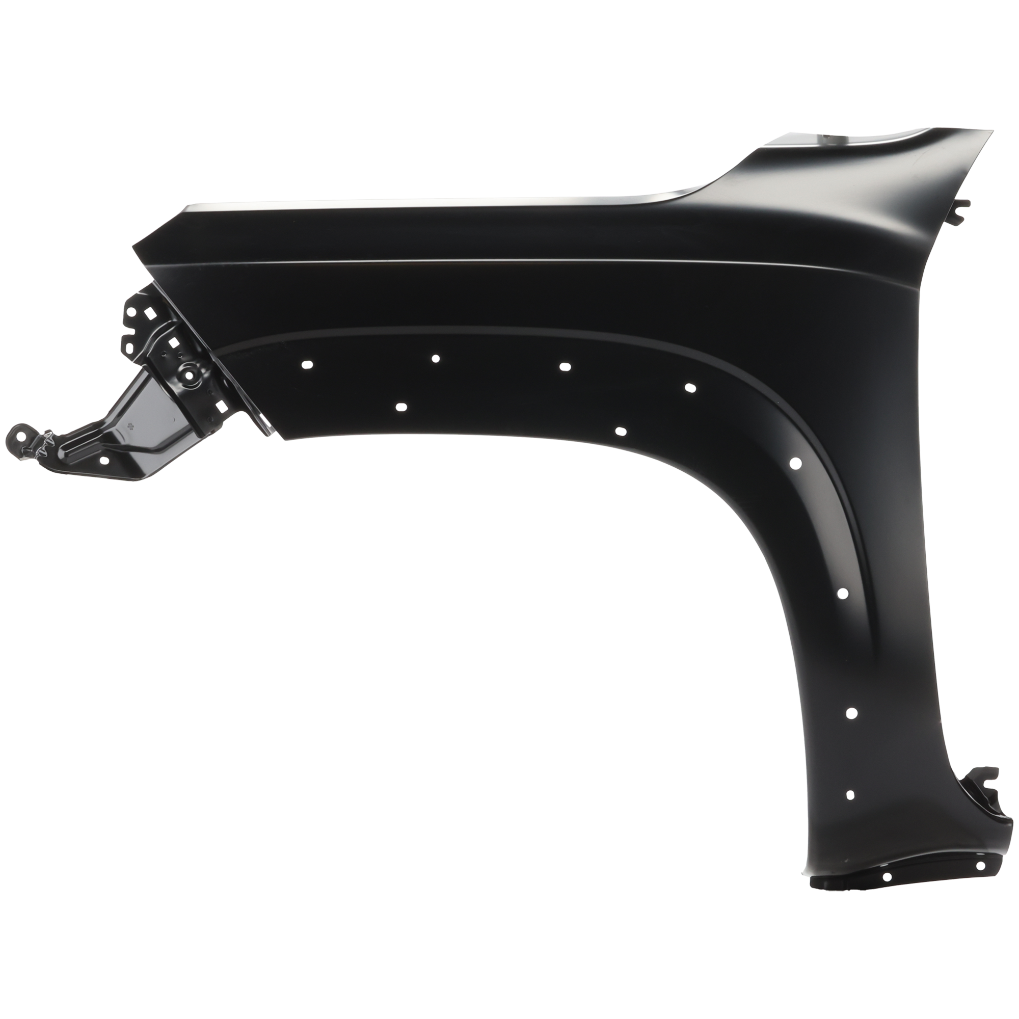 AM FRONTIER 22-22 FRONT FENDER LH Primed Pro X Pro 4X Model Crew Cab w Wheel Molding Hole CAPA SKU RN22010052Q Partslink NI1240247C OEM 631019BU1A 631019BU1B
