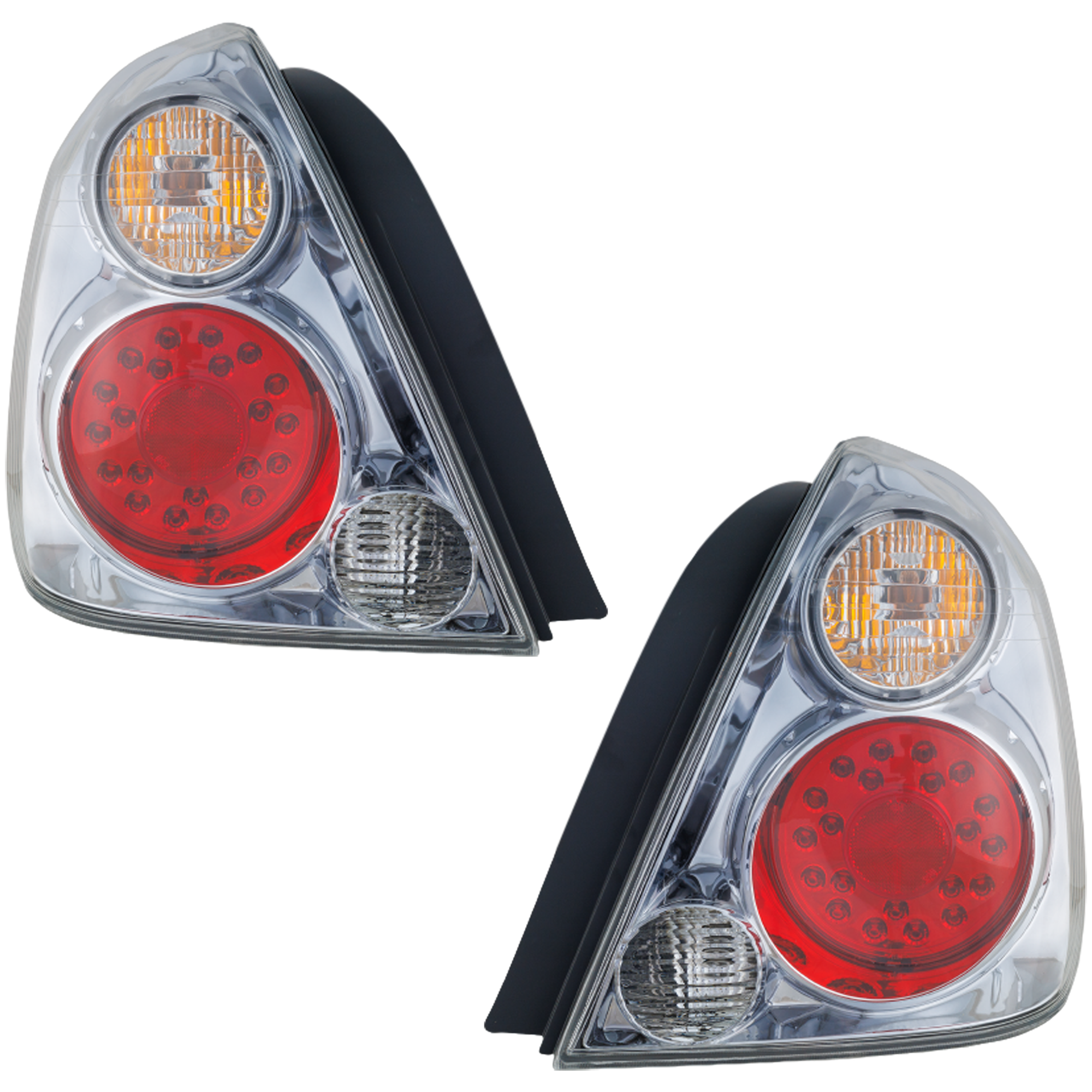 AM ALTIMA 02-06 TAIL LAMP RH AND LH Assembly LED Clear and Red Lens Gun Metal Interior 2 Piece SKU RN73010049 Partslink NI2811145 OEM Performance