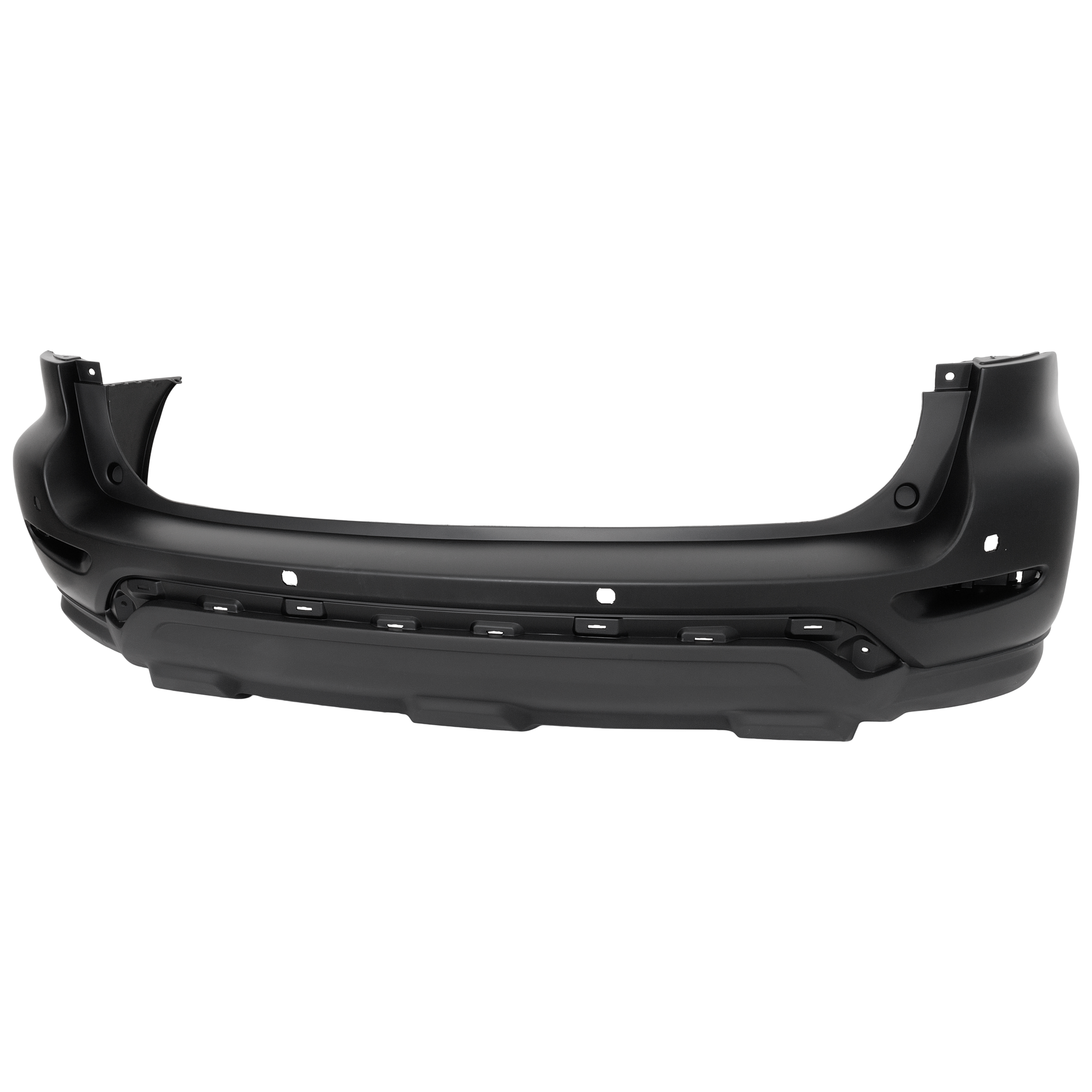 AM PATHFINDER 17-20 REAR BUMPER COVER Primed w Object Sensor Holes w o Towing Hitch Holes CAPA SKU RN76010021PQ Partslink NI1100315C OEM 850229PF3H