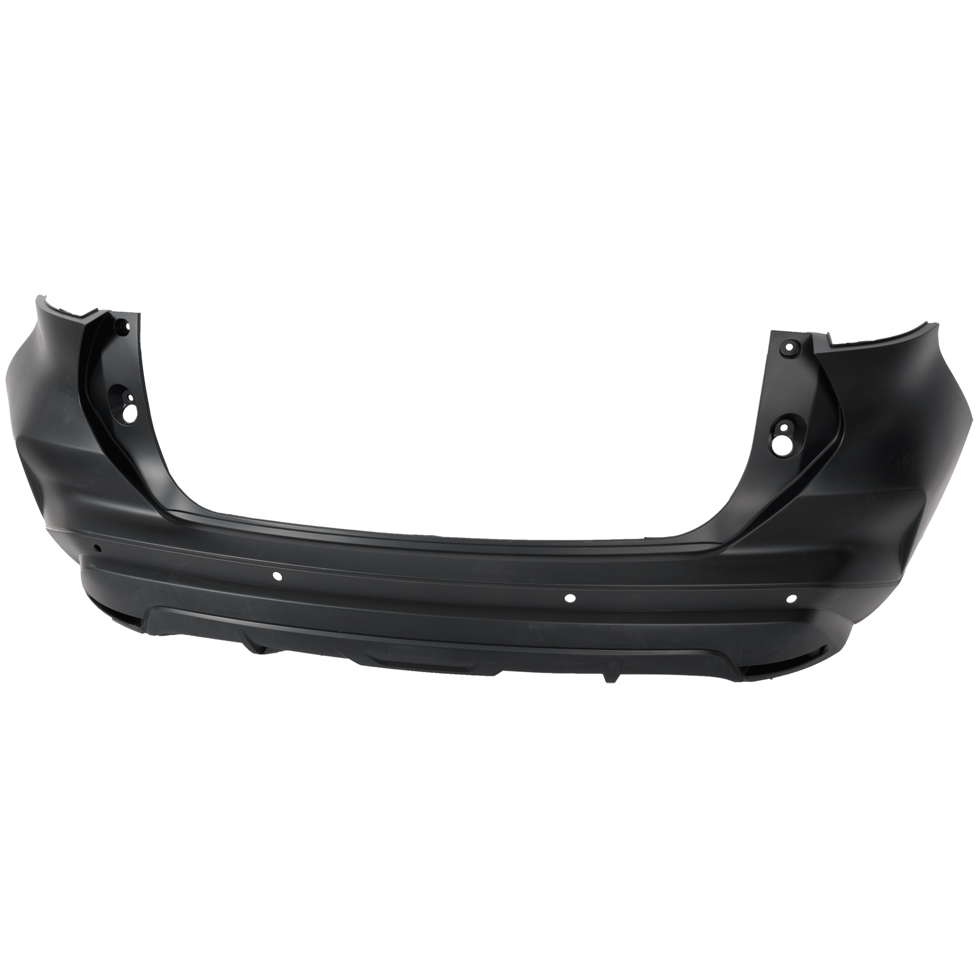 AM KICKS 21-23 REAR BUMPER COVER Primed w Parking Aid Sensor Hole CAPA SKU RN76010039PQ Partslink NI1100346C OEM 850225R01J
