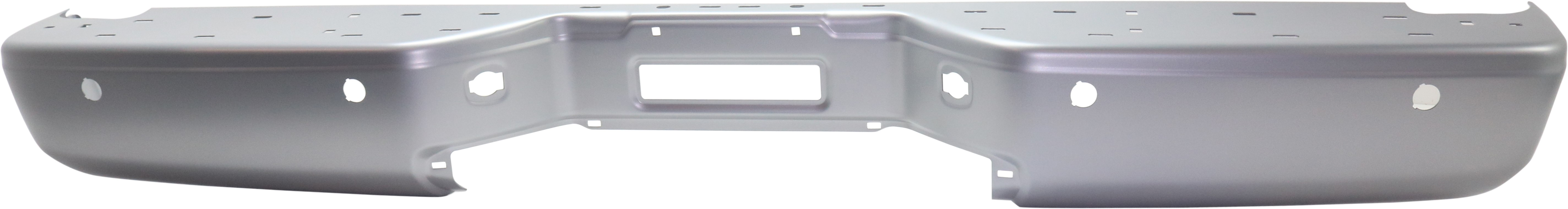 AM TITAN 04-15 STEP BUMPER FACE BAR ONLY w o Pad w Pad Provision w o Mounting Bracket Painted Silver All Cab Types w PDC Snsr Holes SKU RN8256003 OEM 850229FM0D PFM