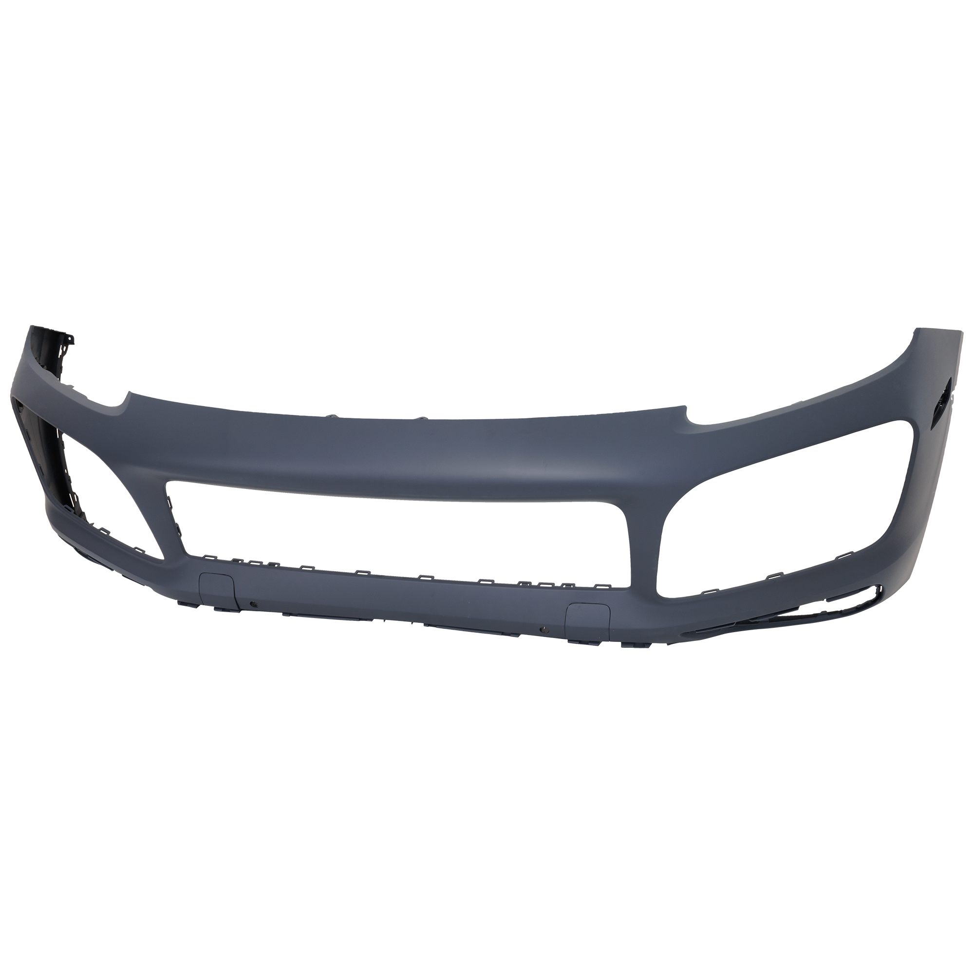 AM CAYENNE 19-22 FRONT BUMPER COVER Primed Base S w Sport Design Pkg GTS Turbo Models w o Park Assist Sensor Holes SKU RP01030009P Partslink PO1000232 OEM 9Y0807217PG2X