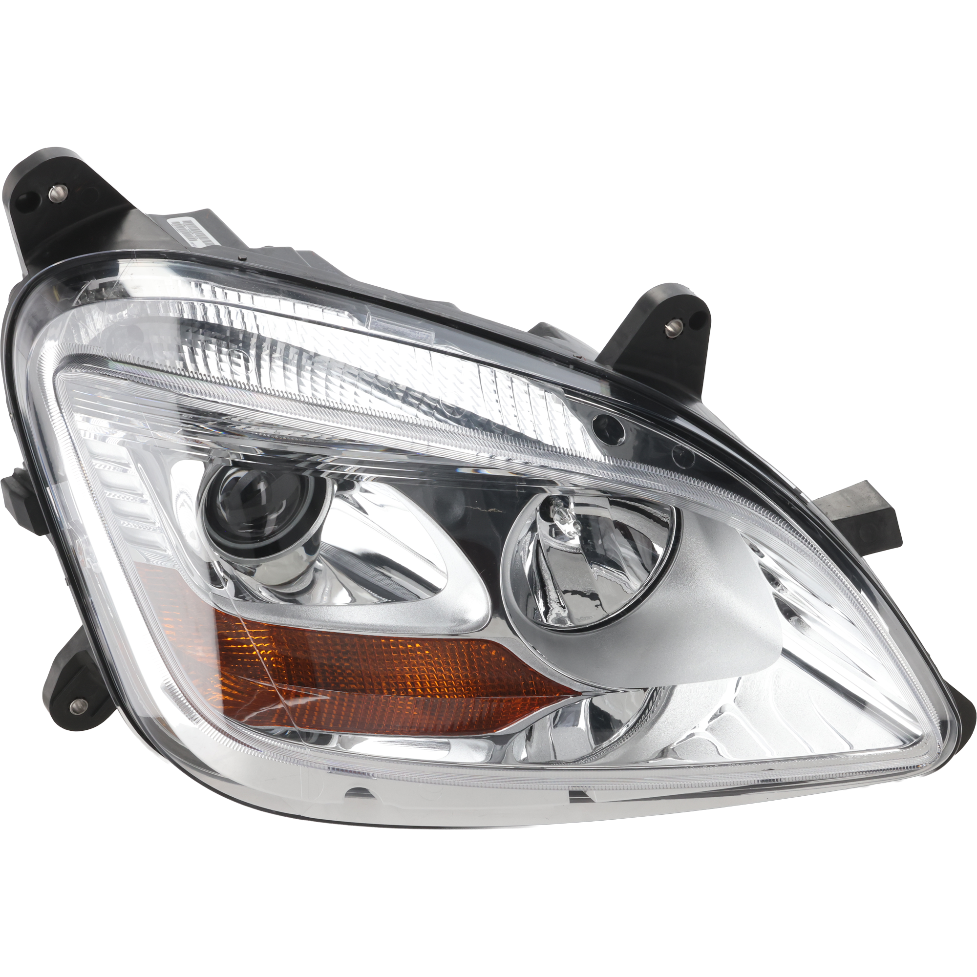 AM PETERBILT 587-12-18-579-13-20 HEAD LAMP RH Assembly Black Halogen 12V OE Design SKU RP10010025 HDA OEM Heavy Duty