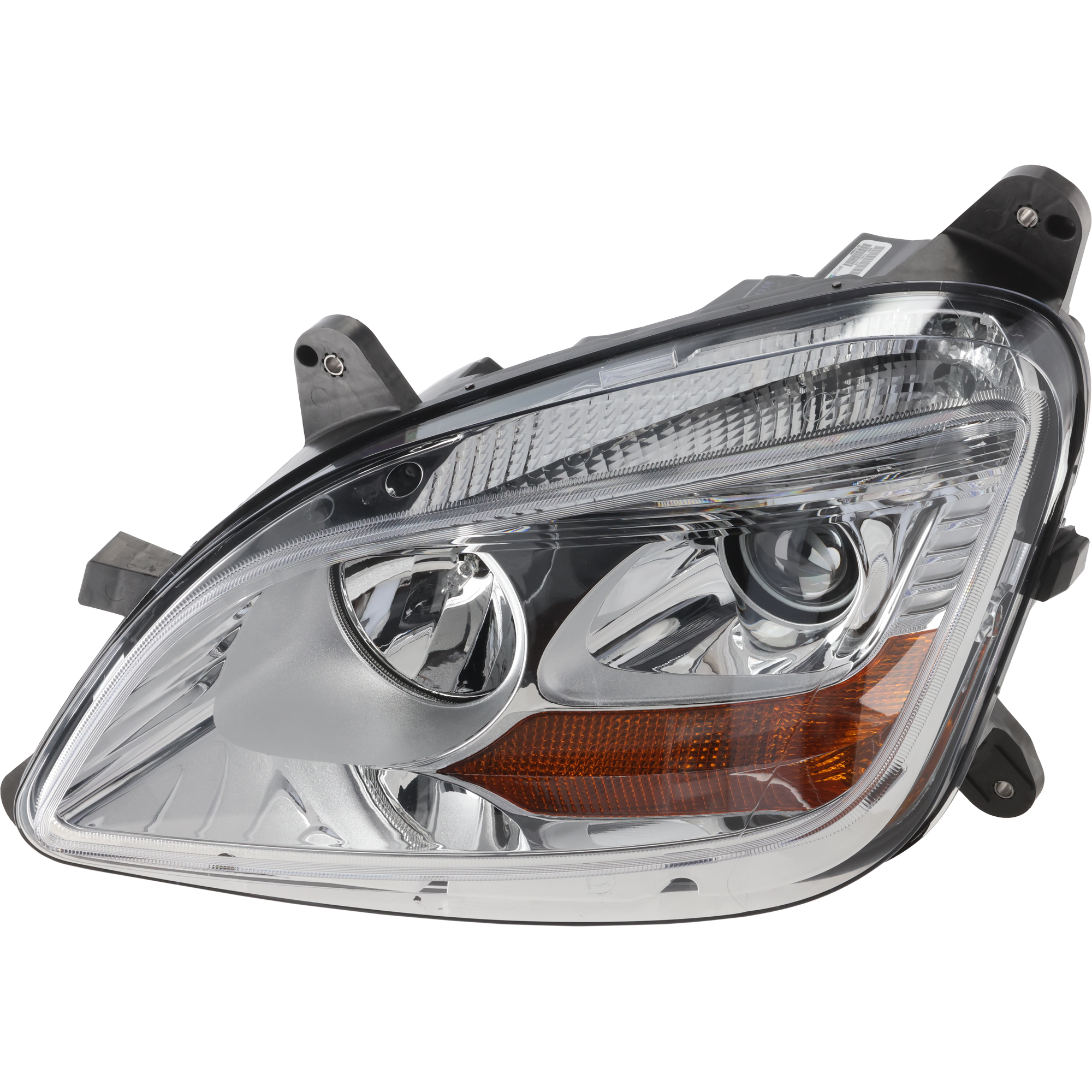 AM PETERBILT 587-12-18-579-13-20 HEAD LAMP LH Assembly Black Halogen 12V OE Design SKU RP10010026 HDA OEM Heavy Duty