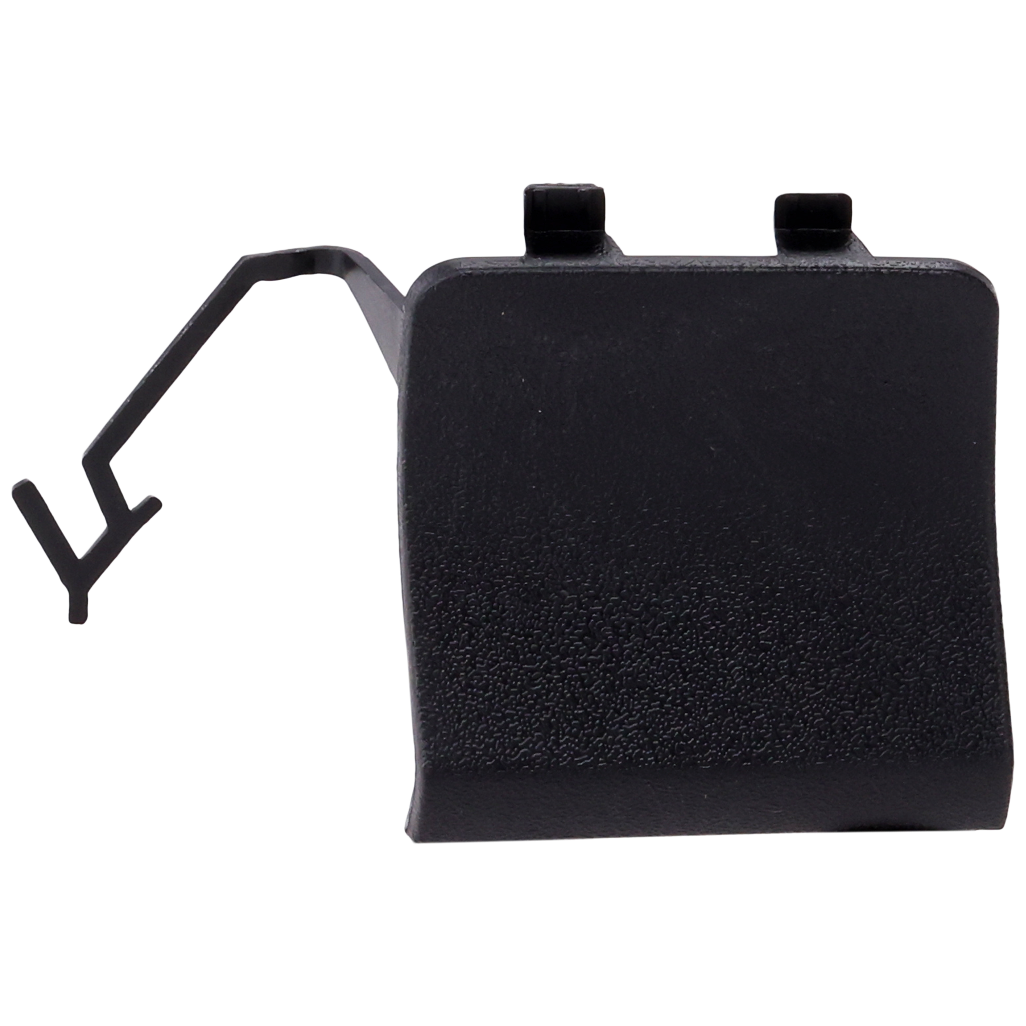 AM CAYENNE 19-23 REAR HITCH COVER LH Textured Black Plastic Base GTS S Models w o Sport Design Package SKU RP76690002 Partslink PO1129102 OEM 9Y0807499OK1