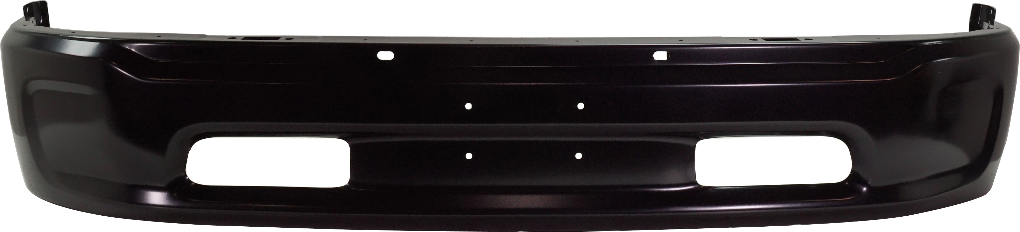 AM RAM 1500-14-18 FRONT BUMPER Lower Painted Black 2 Piece w Ram Logo w o Fog Light Holes w o Parking Aid Sensor Holes Includes 19-21-1500 Classic CAPA SKU RR01010001Q Partslink CH1002401C OEM 68160856AC