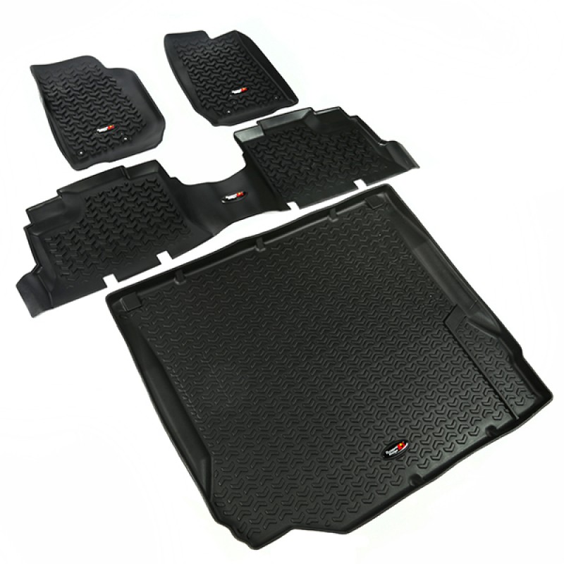 AM Floor Liner Kit Black 07-10 Jeep 4 Door Wrangler JK SKU RR1298801