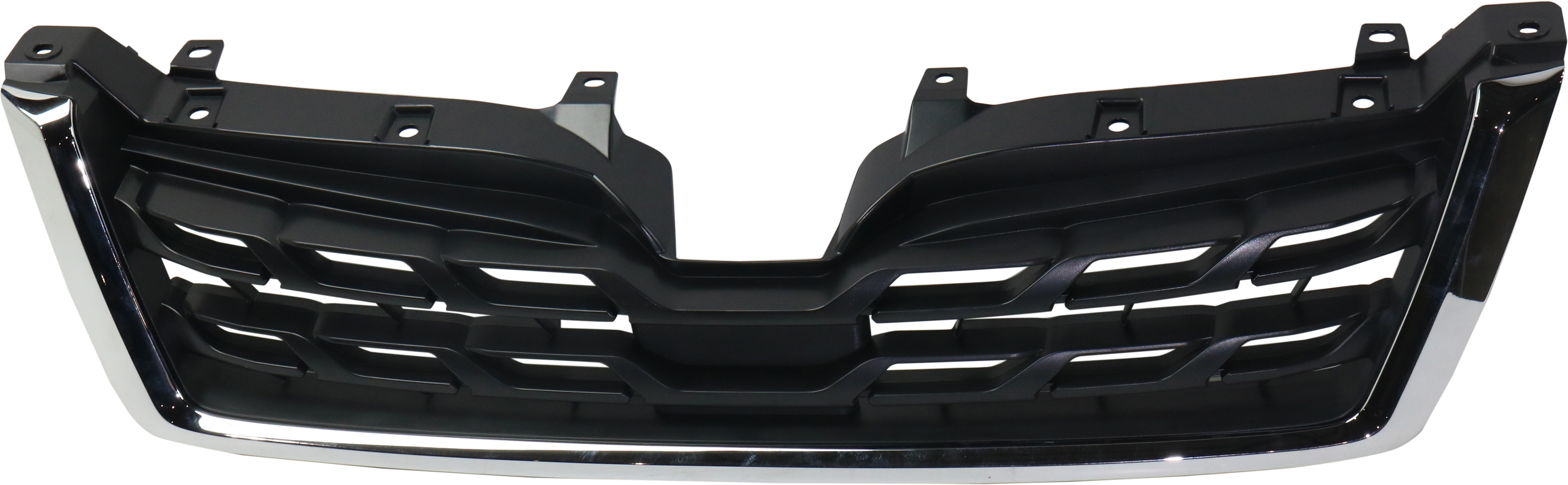 AM FORESTER 17-18 GRILLE Radiator GRILLE Textured Black Shell and Insert w Chrome Molding CAPA SKU RS07010003Q Partslink SU1200169C OEM 91121SG280