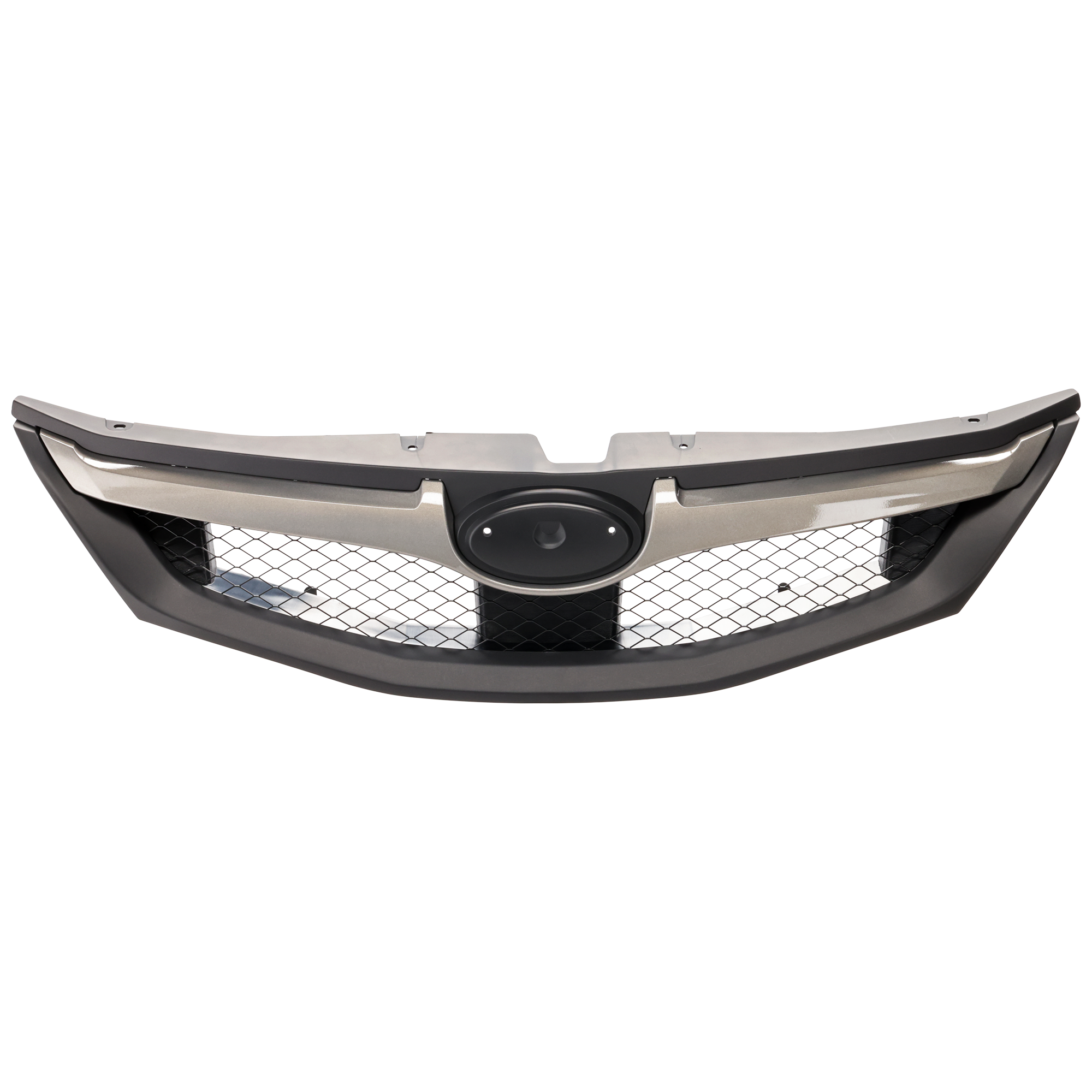 AM IMPREZA 09-10 GRILLE Textured Black Shell and Insert w Chrome Molding w o Emblem WRX WRX Limited WRX Premium Models SKU RS07010043 Partslink SU1200150 OEM 91121FG041