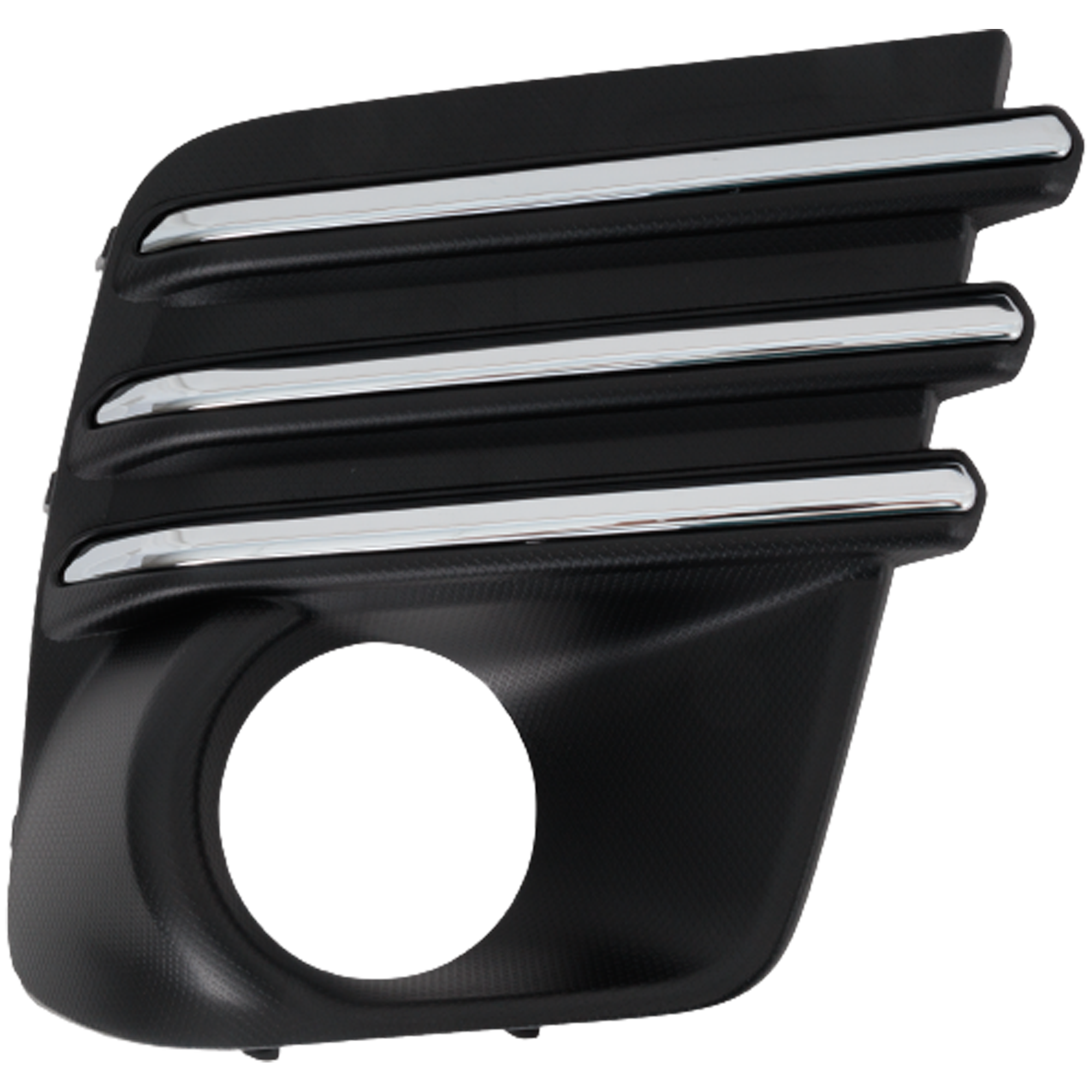 AM FORESTER 22-24 FRONT FOG LAMP MOLDNG RH Textured Black w Plastic Chrome Finisher SKU RS10810003 Partslink SU1039132 OEM 57731SJ560