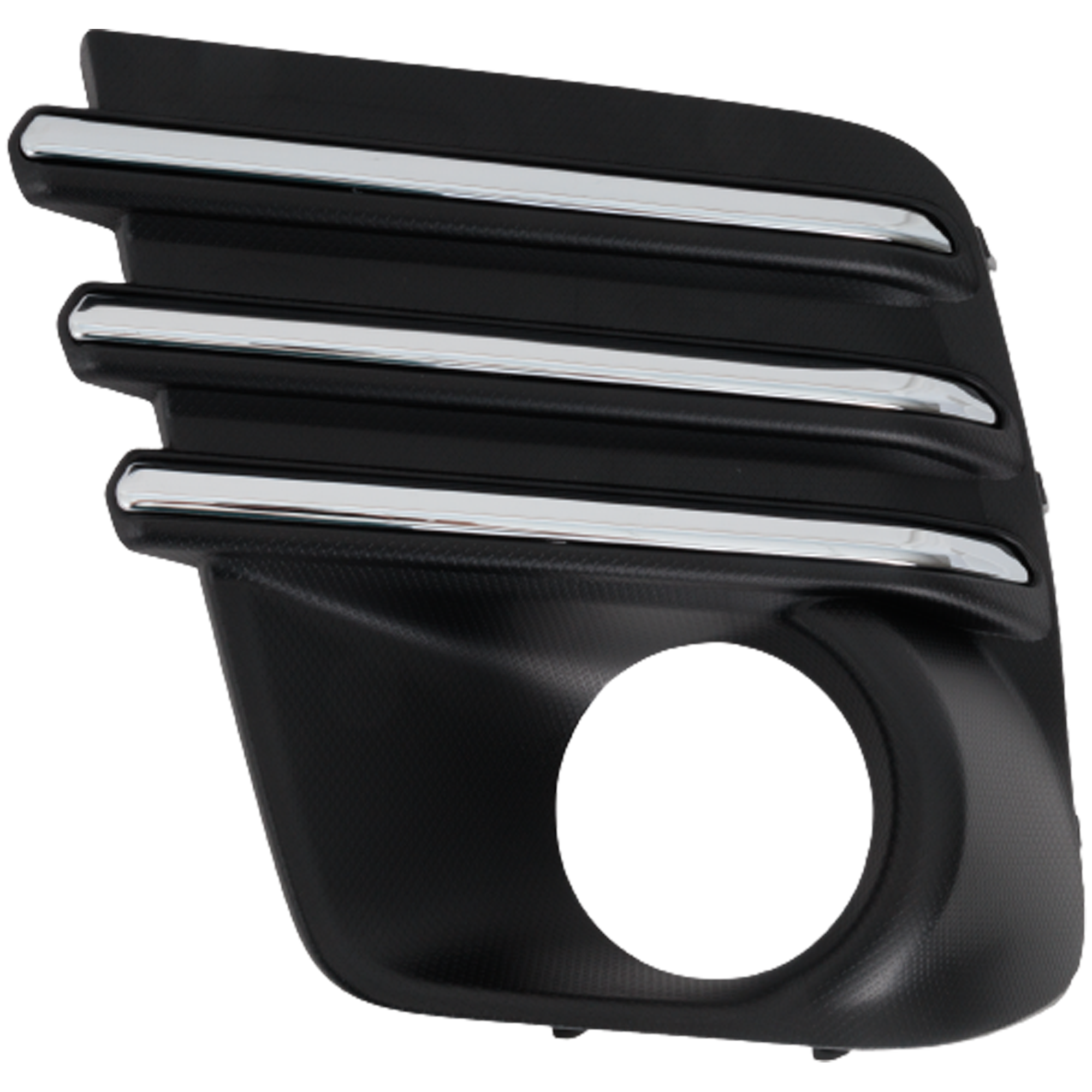 AM FORESTER 22-24 FRONT FOG LAMP MOLDNG LH Textured Black w Plastic Chrome Finisher SKU RS10810004 Partslink SU1038132 OEM 57731SJ570