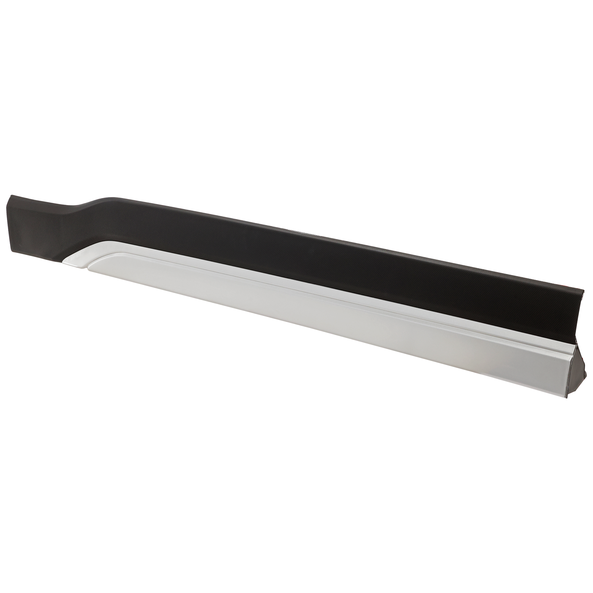 AM FORESTER 19-20 FRONT DOOR MOLDING LH Lower Assembly Textured Black w Chrome Trim Premier Touring Models SKU RS46170010 Partslink SU1304105 OEM 91112SJ410