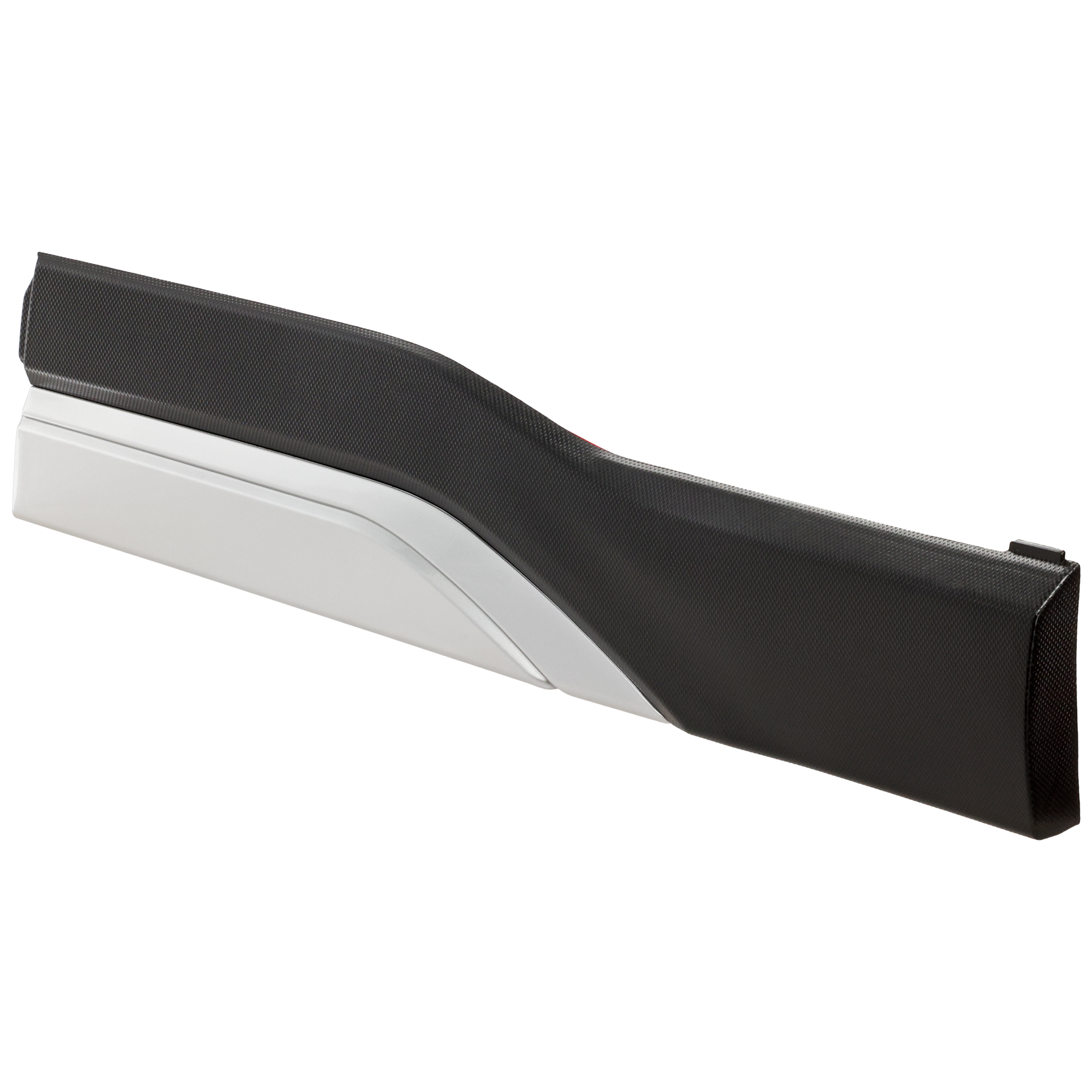 AM FORESTER 19-20 REAR DOOR MOLDING LH Lower Assembly Textured Black w Chrome Trim Premier Touring Models SKU RS49090010 Partslink SU1504105 OEM 91112SJ430