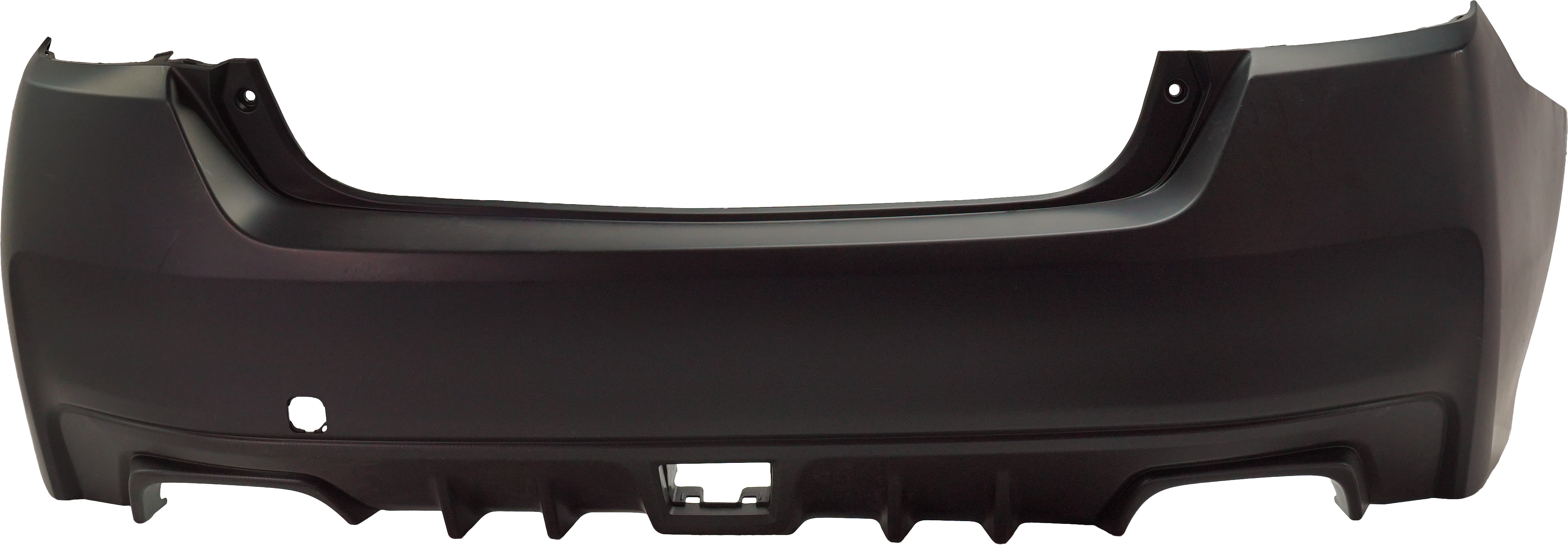 AM WRX 15-21 REAR BUMPER COVER Primed w Textured Lower w o Object Sensor Holes CAPA SKU RS76010002PQ Partslink SU1100173C OEM 57704VA022