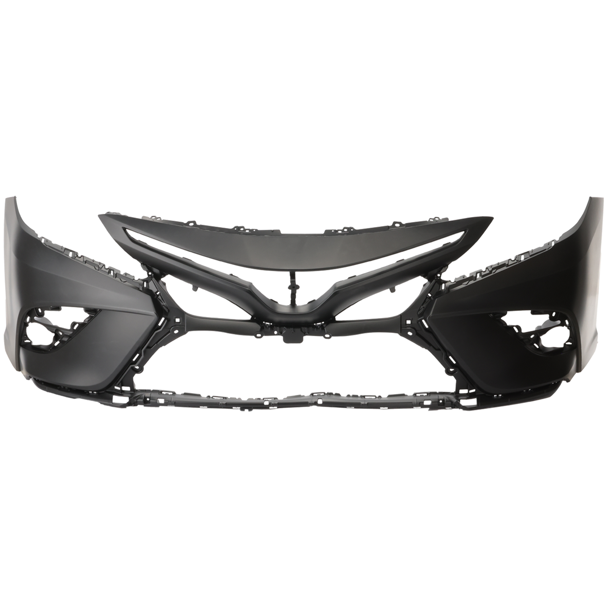AM CAMRY 18-20 FRONT BUMPER COVER Primed SE North America Built Vehicle XSE w o TRD Pkg w o Camera Hole and Parking Aid Sensor Holes Hybrid SE Models SKU RT01030018P Partslink TO1000440 OEM 521190X938