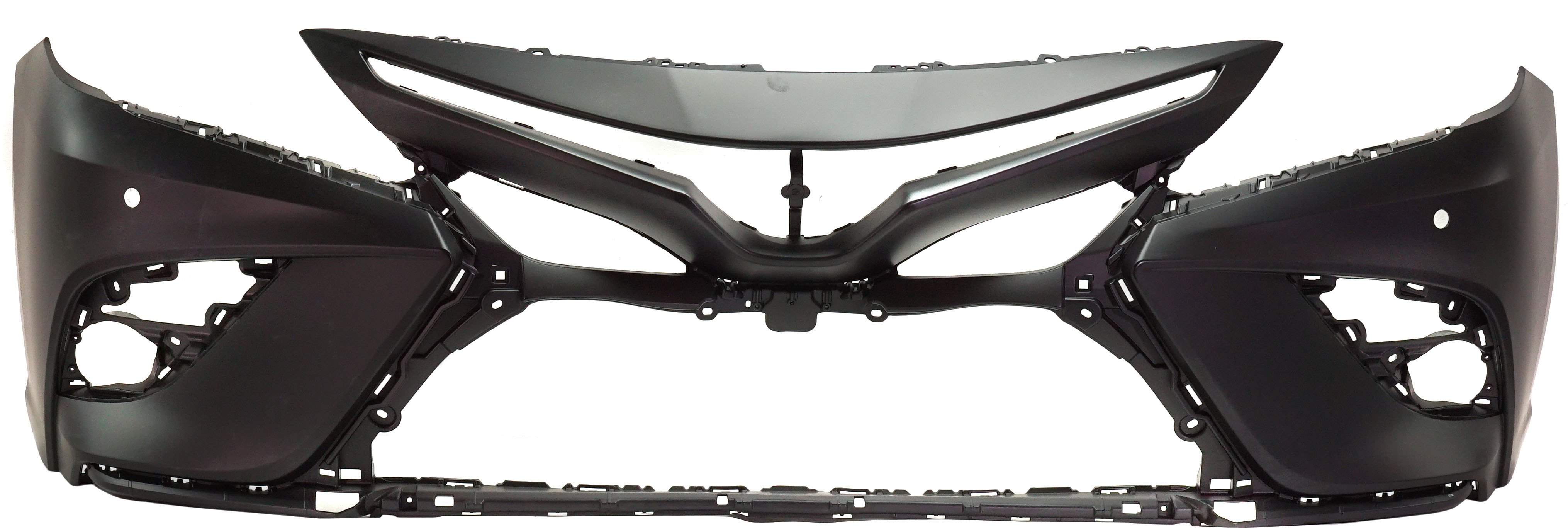 AM CAMRY 18-19 FRONT BUMPER COVER Primed XSE Models w o TRD Pkg w o Camera Hole w Parking Aid Sensor Holes SKU RT01030029P Partslink TO1000441 OEM 521190X939