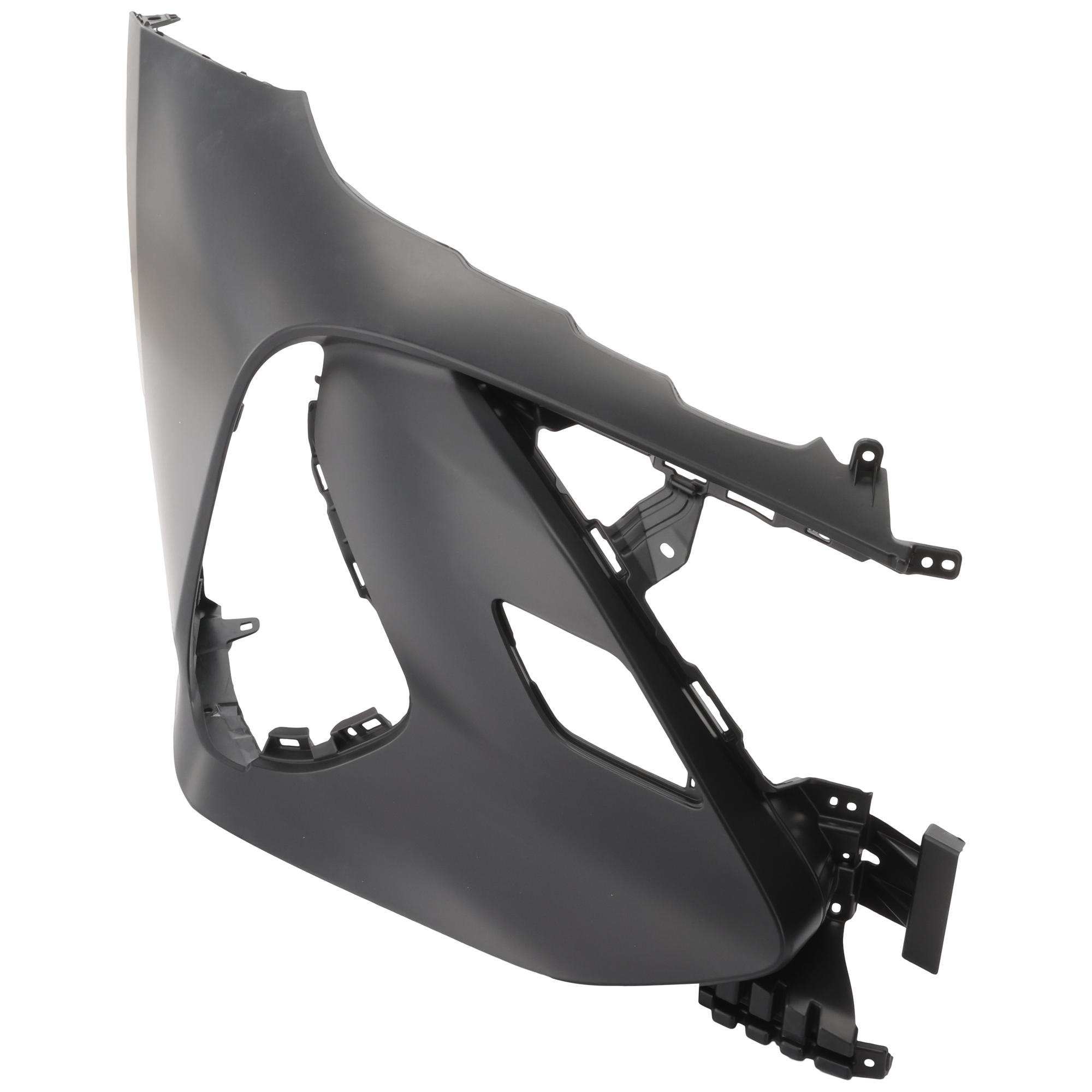 AM PRIUS PRIME 17-22 FRONT BUMPER COVER RH Primed w o Parking Aid Sensor Holes CAPA SKU RT01030031PQ Partslink TO1017100C OEM 5211247901